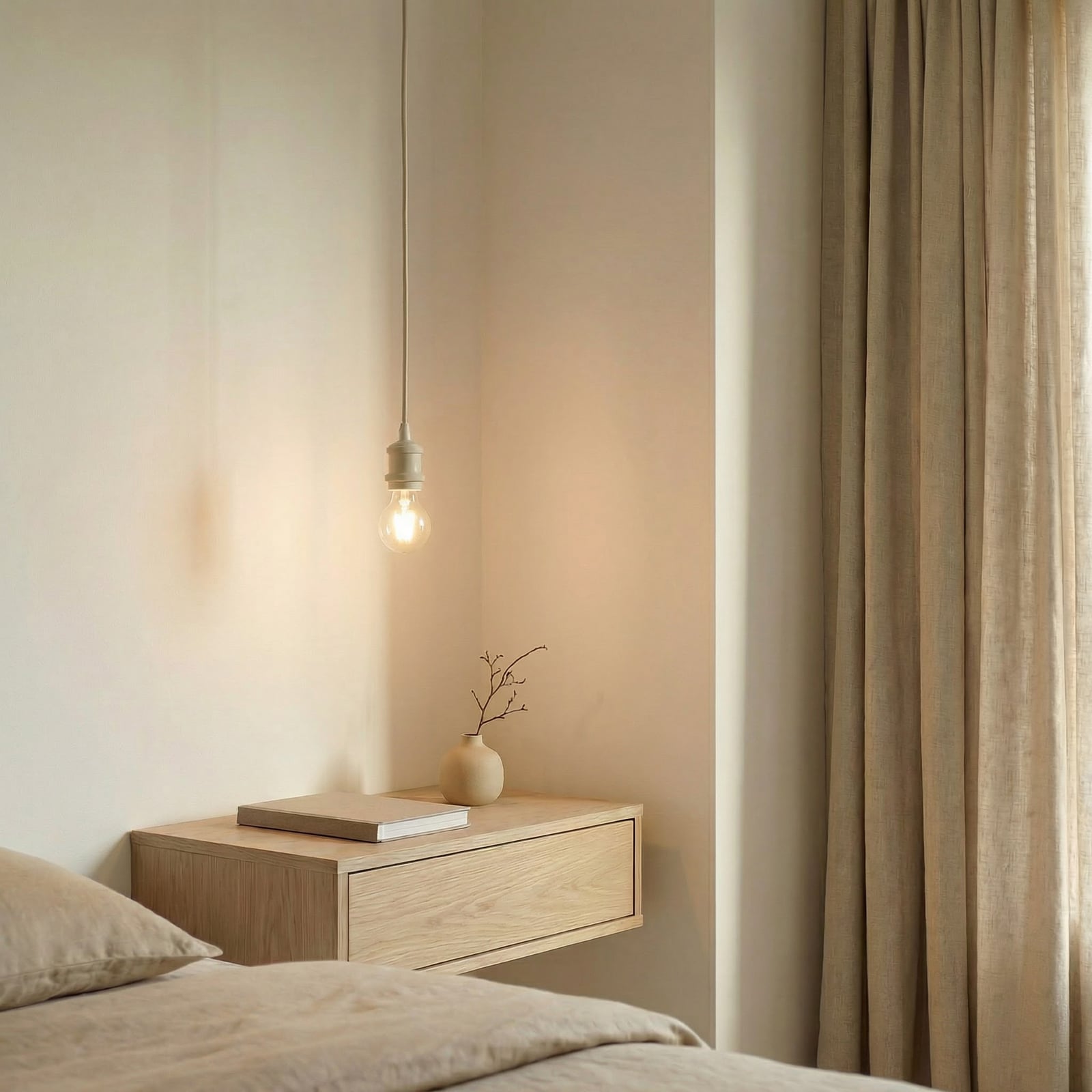 Hattie pendant light, E27 socket, Ø 5 cm, beige, metal - Lindby Hattie pendant light, E27 socket, Ø 5 cm, beige, metal - Lindby