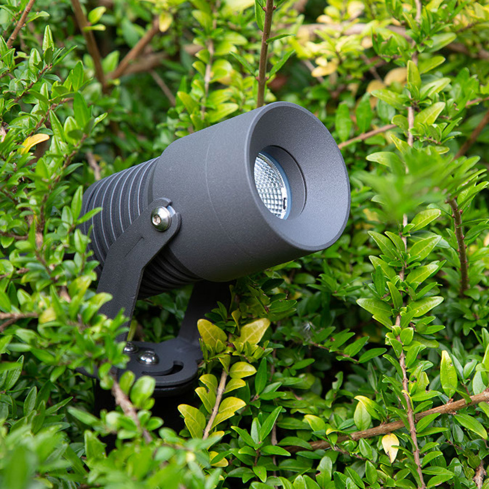 EVN Merlo LED garden spotlight with ground spike, 3,000K, 10W