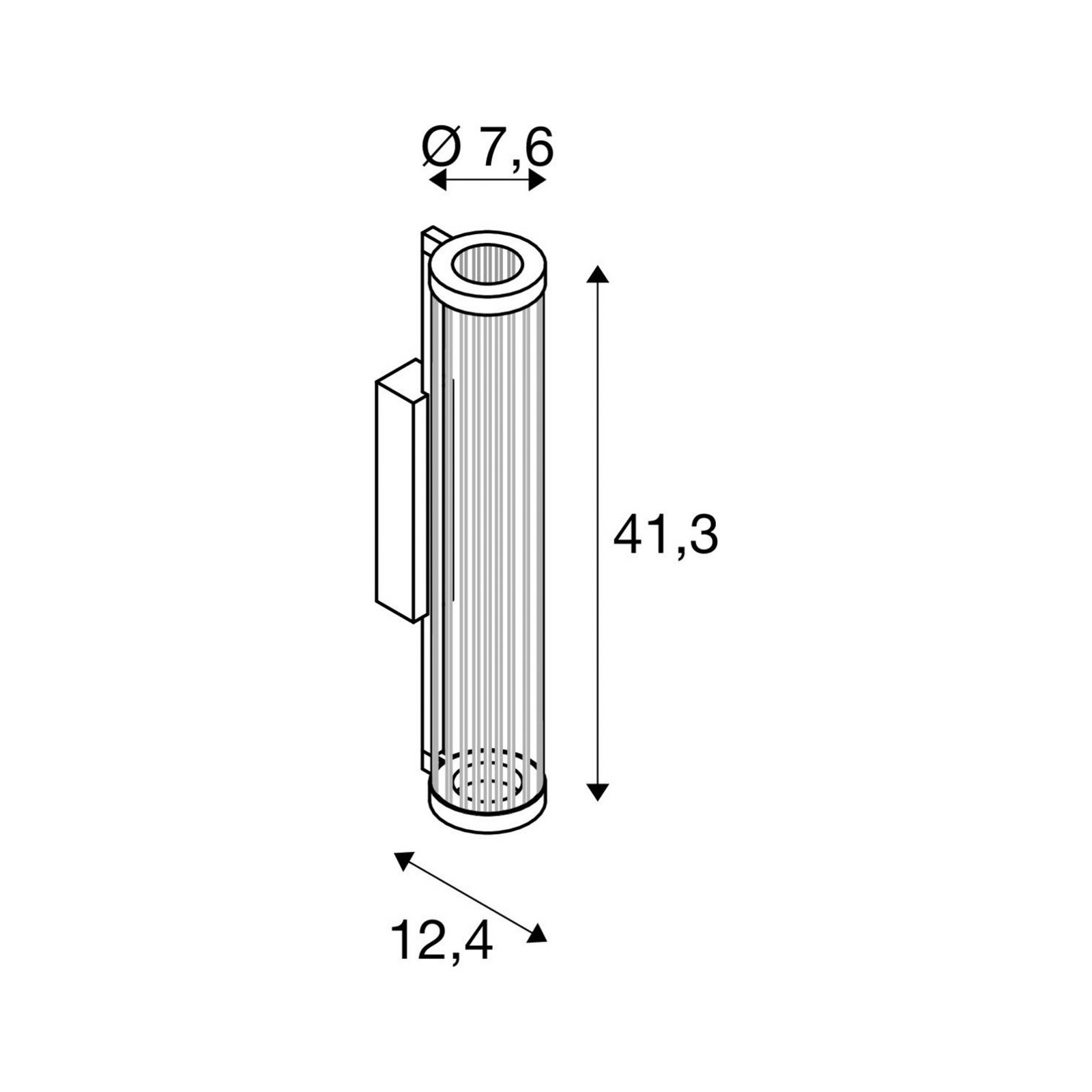 SLV LED wall lamp Quimera, copper-coloured, height 41 cm, CCT