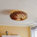 Gofurnit Veneria ceiling light, walnut, Ø 50 cm