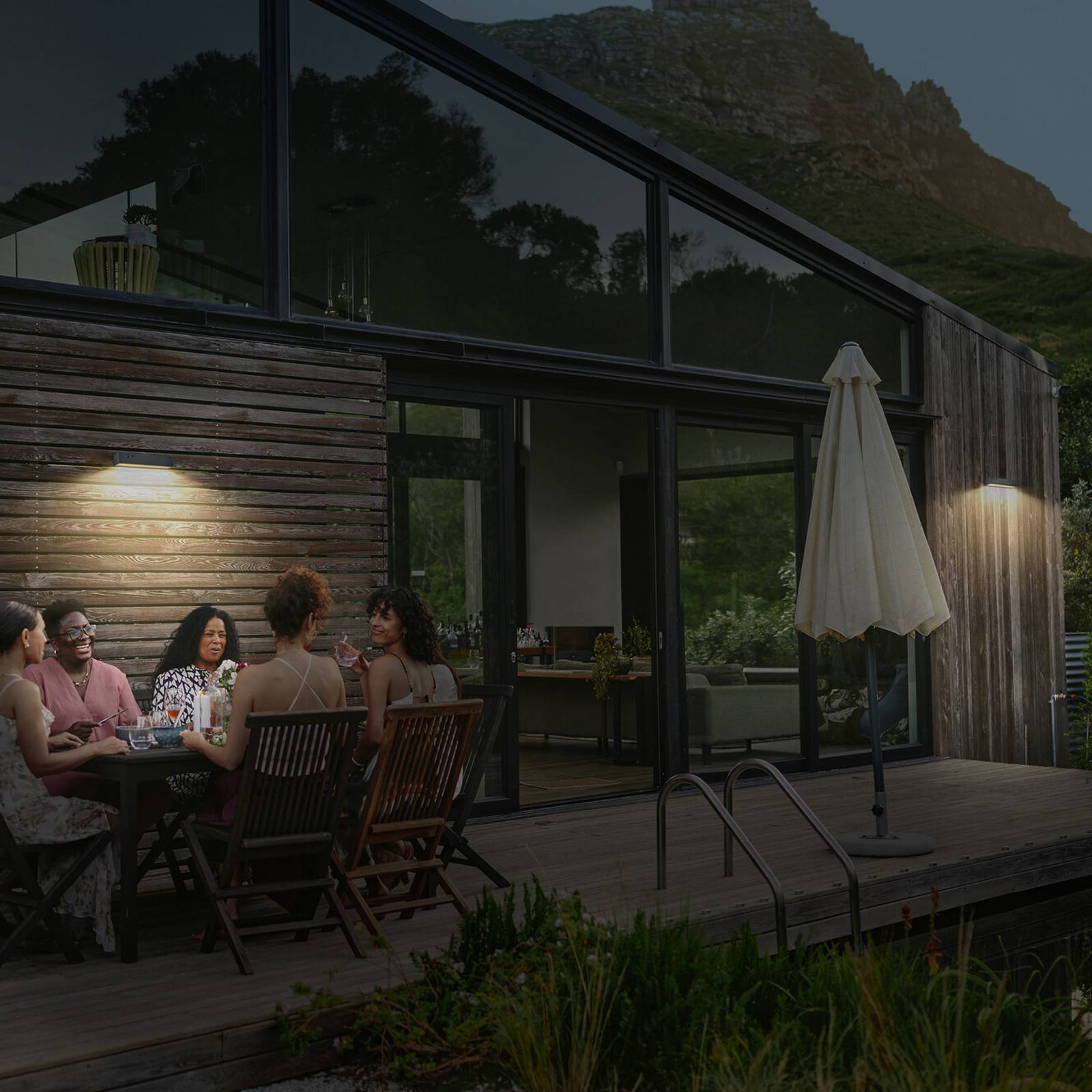 Applique murale solaire OSRAM ENDURA STYLE SHORE, grise, capteur, IP54