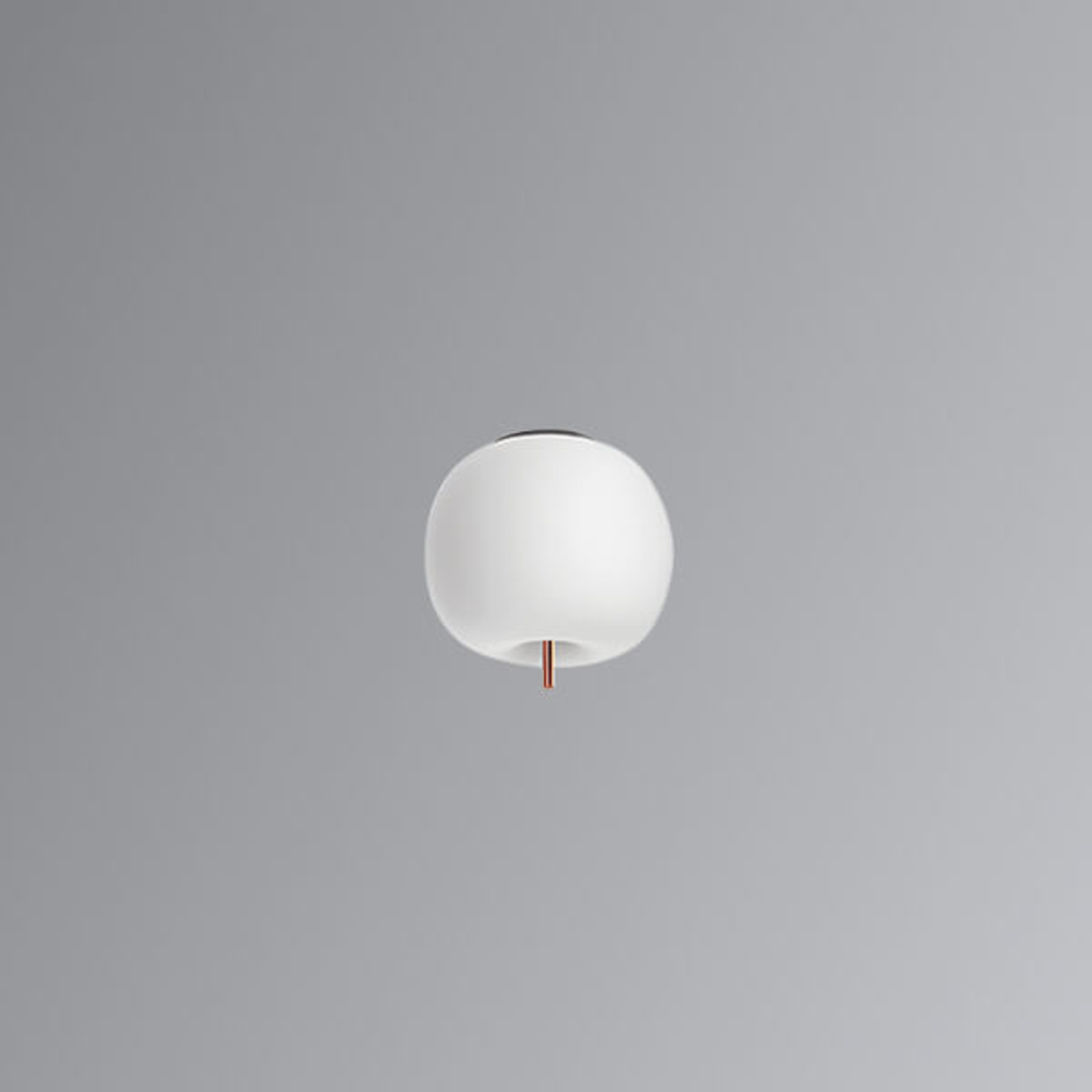 Kundalini Kushi - LED ceiling light copper 16 cm, for Living / Dining Room, metal, glass, 5.5 W, energy efficiency: A+, H: 16 cm