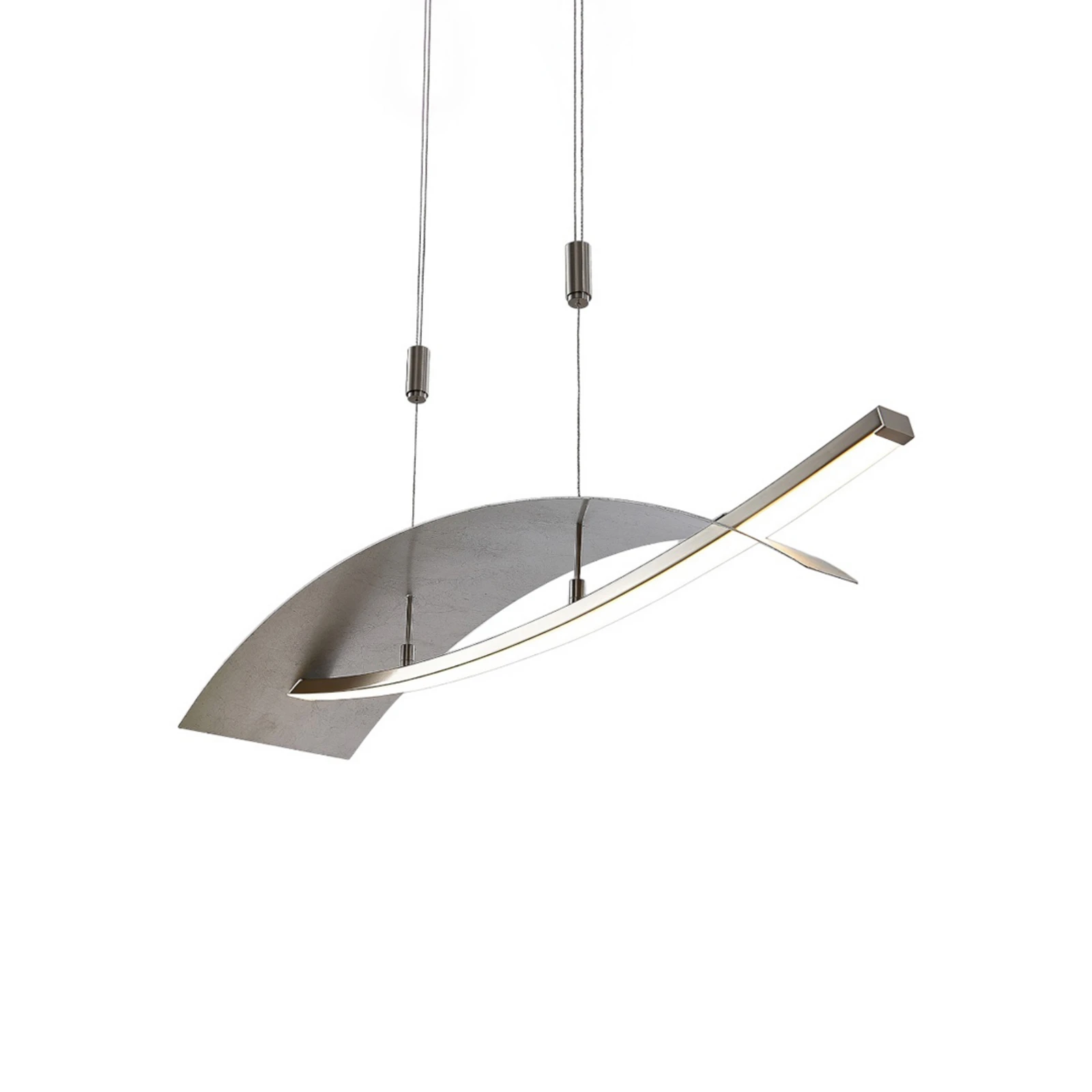 Lucande Suspension LED Marija, 91 cm, argent, intensité variable