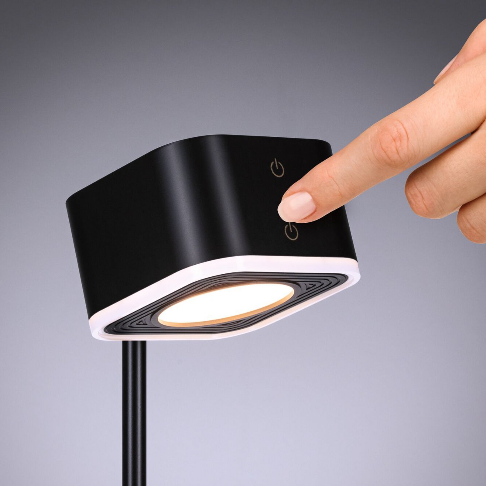 Lampa de masă cu baterie LED Paulmann Varia, negru, 37 cm dimabil CCT