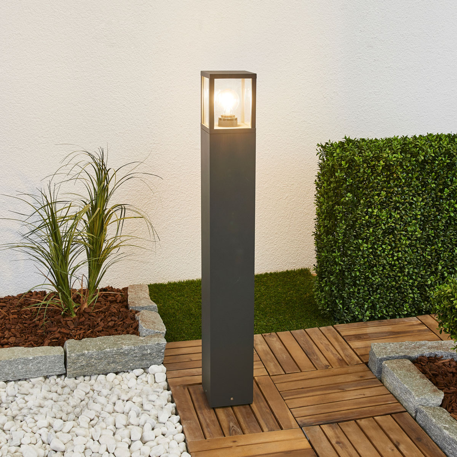 Klemens High Outdoor Garden Lamp IP54 Graphite - Lucande