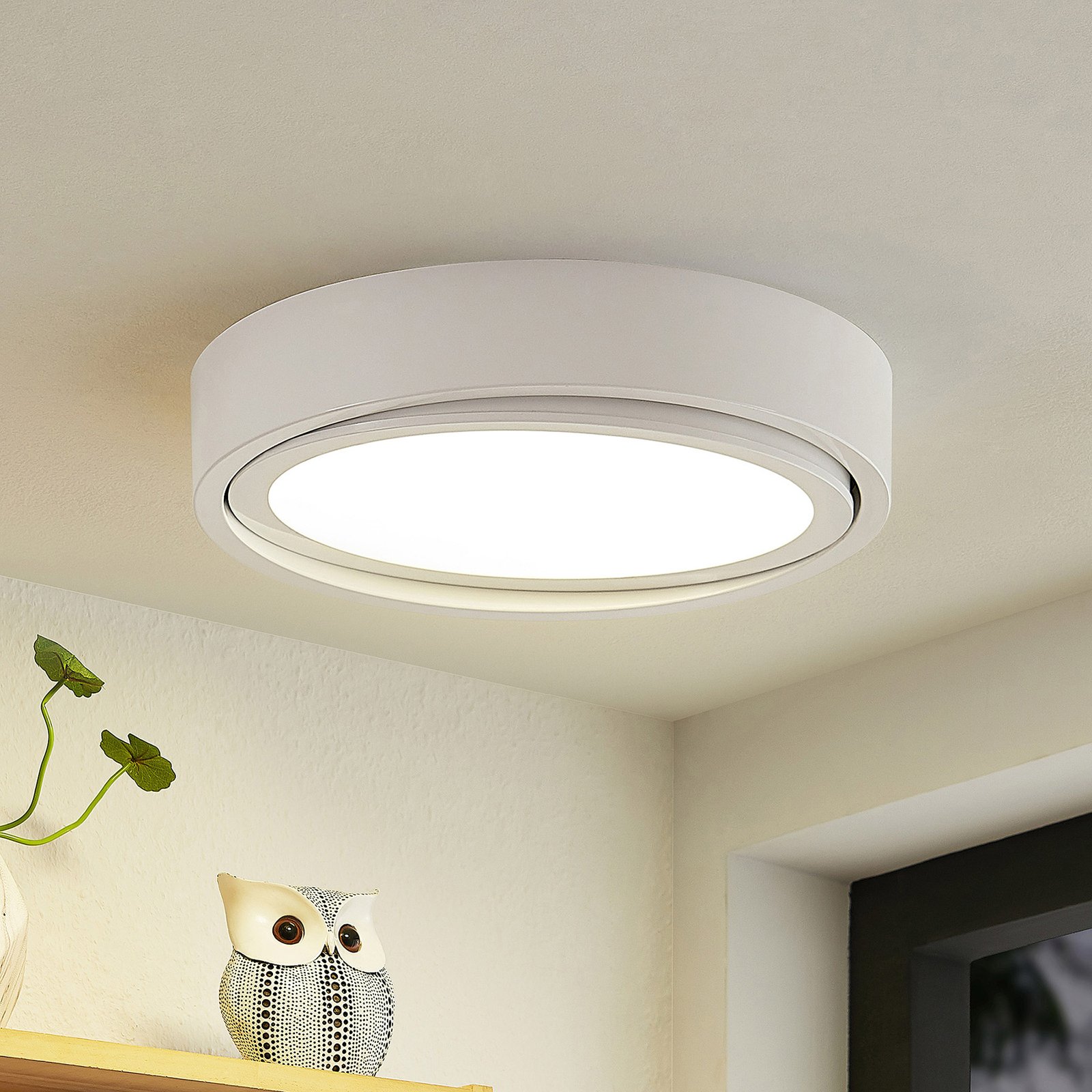 Prios Uvan LED stropní světlo sklopné kulaté, bílá