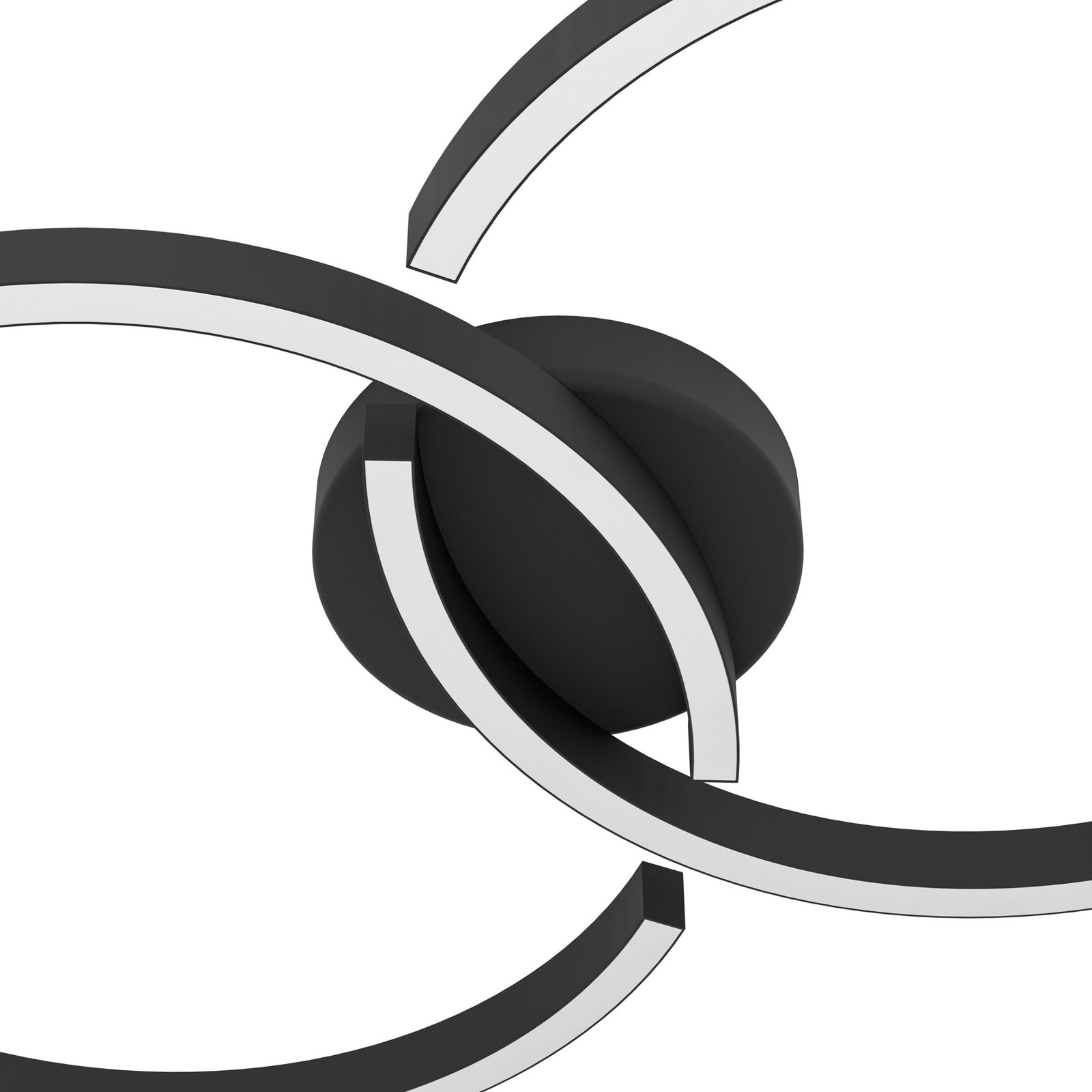 LED-Deckenlampe Armandolo, schwarz, Länge 67 cm, CCT, RGB