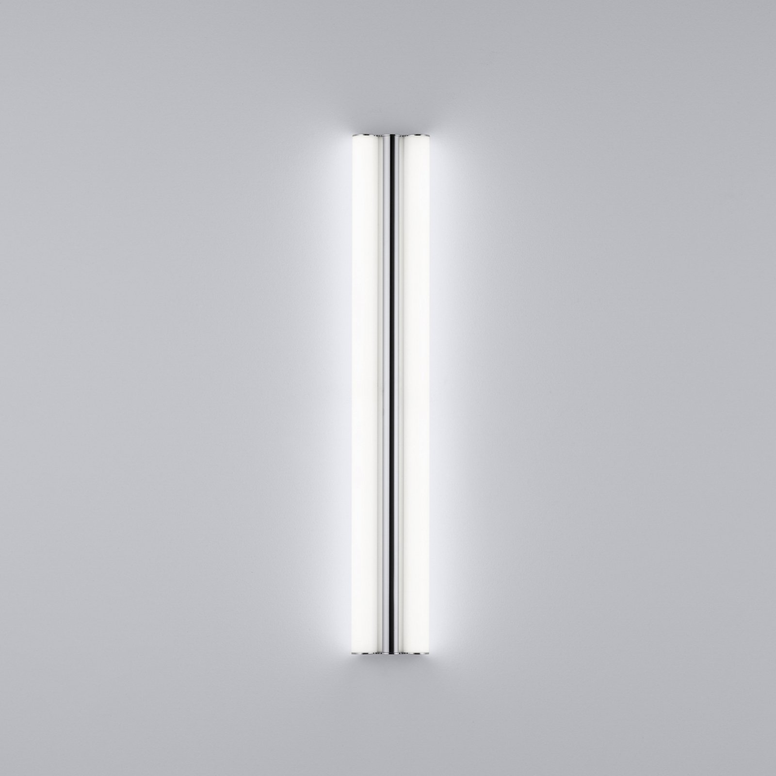 Helestra LED mirror light LOOM, length 60 cm, chrome, IP44