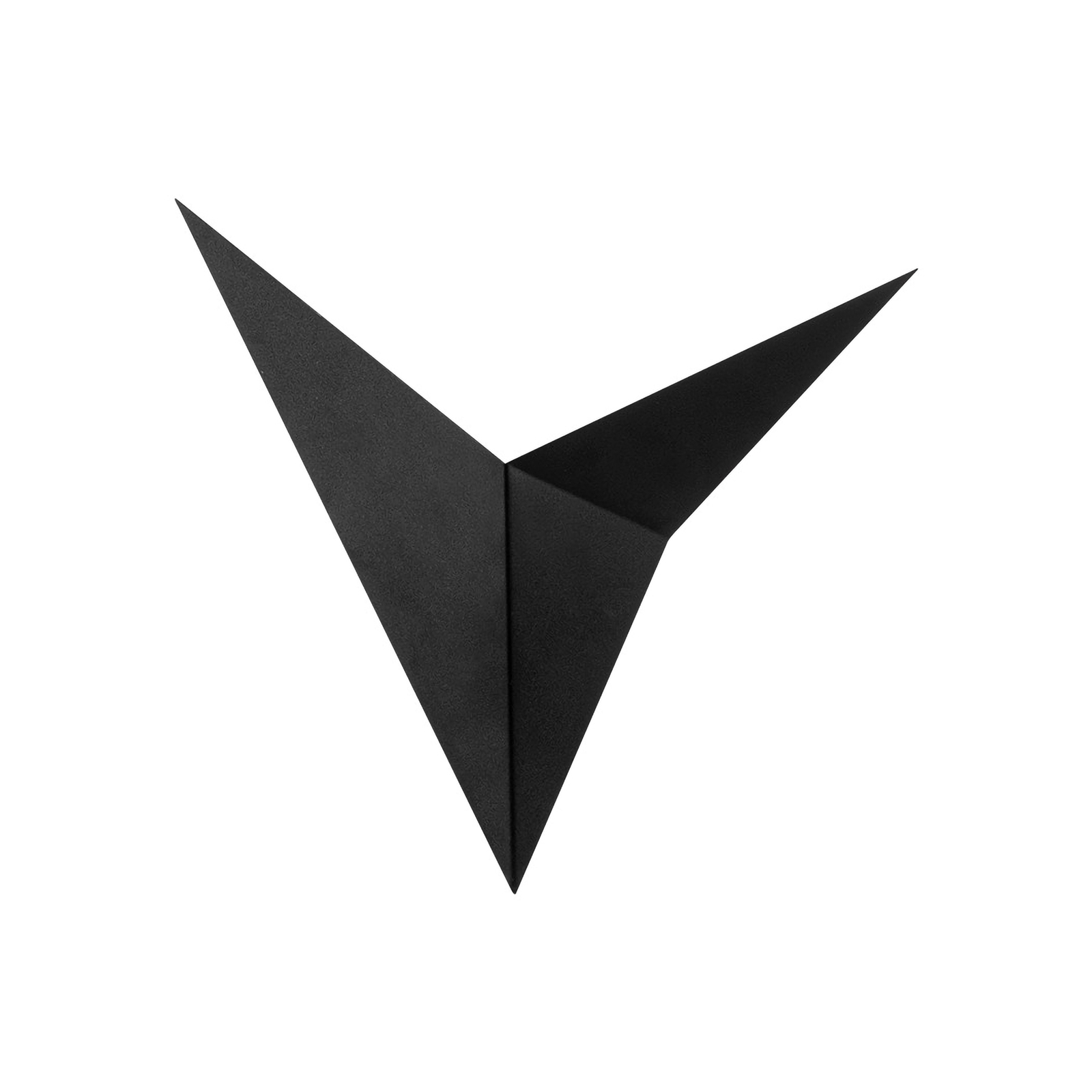 Wandlamp Bird 3201, driehoekig ontworpen, zwart