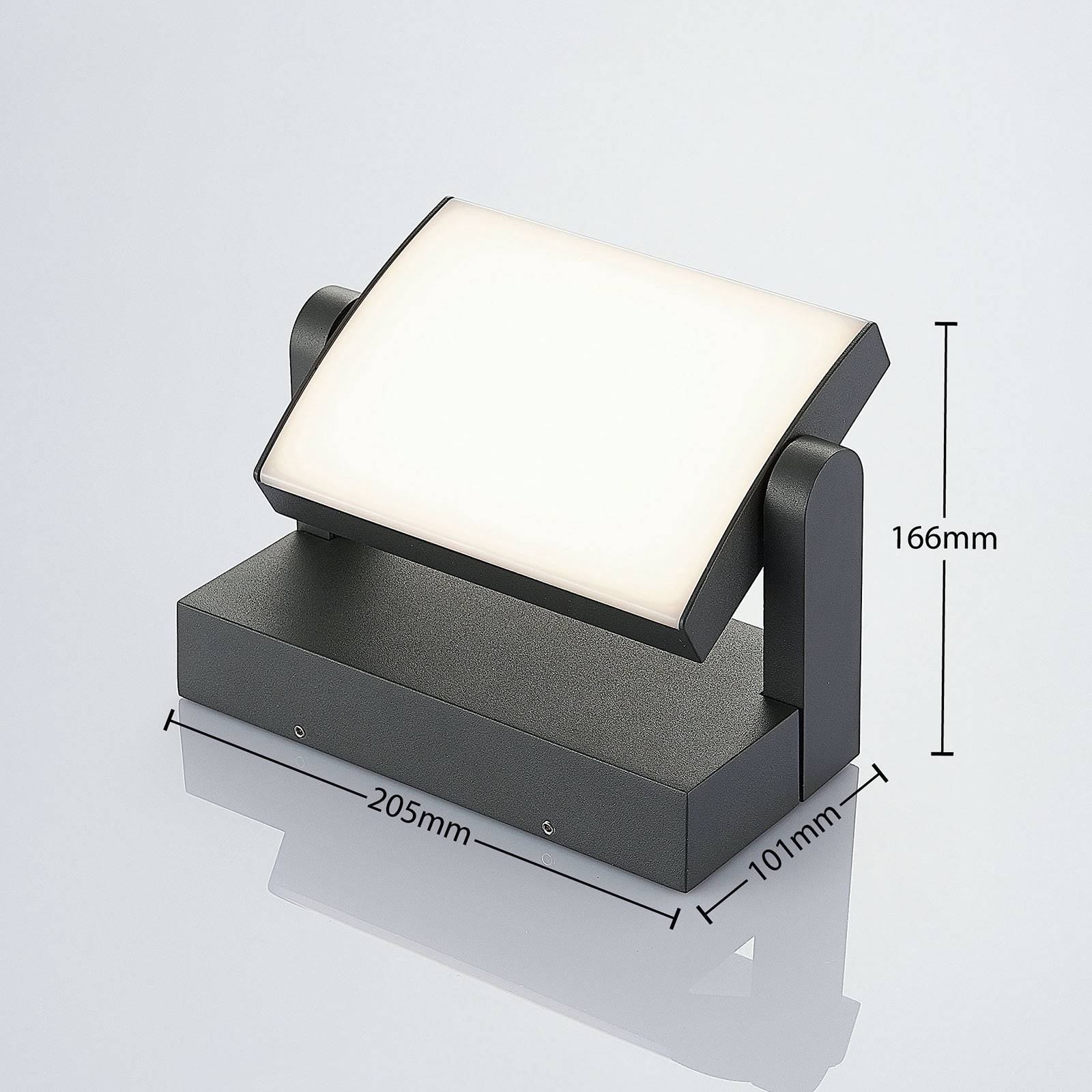 Kinkiet zewnętrzny LED Sherin, szary, aluminium, IP54