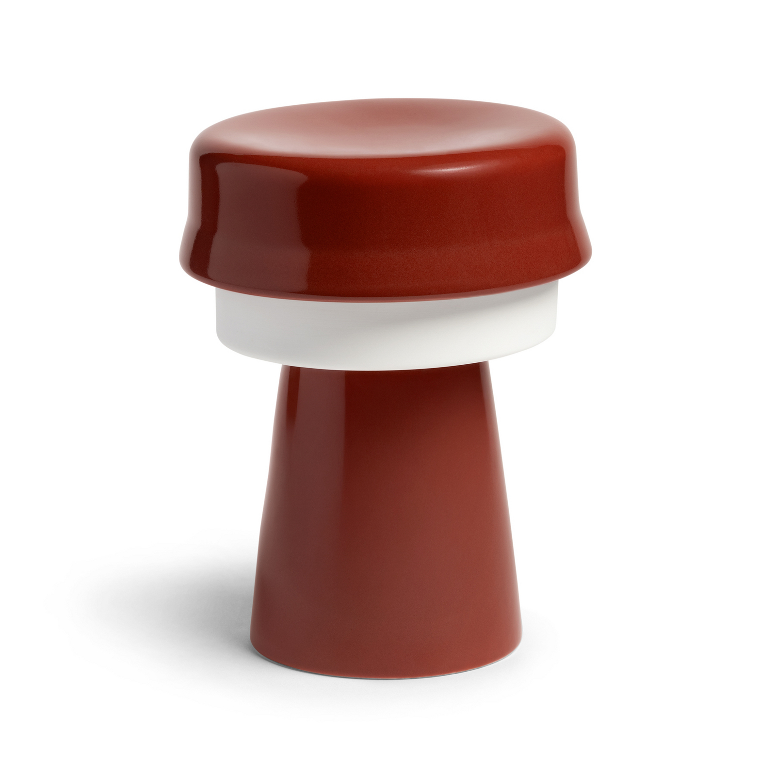 Asztali lámpa, bordó, porcelán, Ø 16 cm – &Klevering