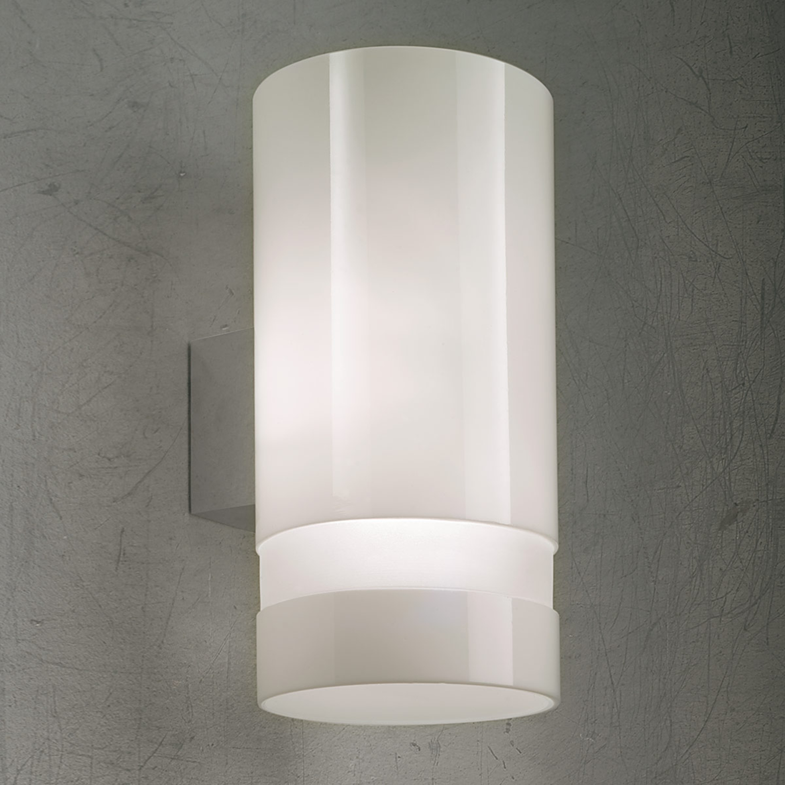 Lam Wall light Otello with white glass, for Living / Dining Room, glass, metal, G9, 40 W, energy efficiency: A++, W: 10 cm, H: 20 cm