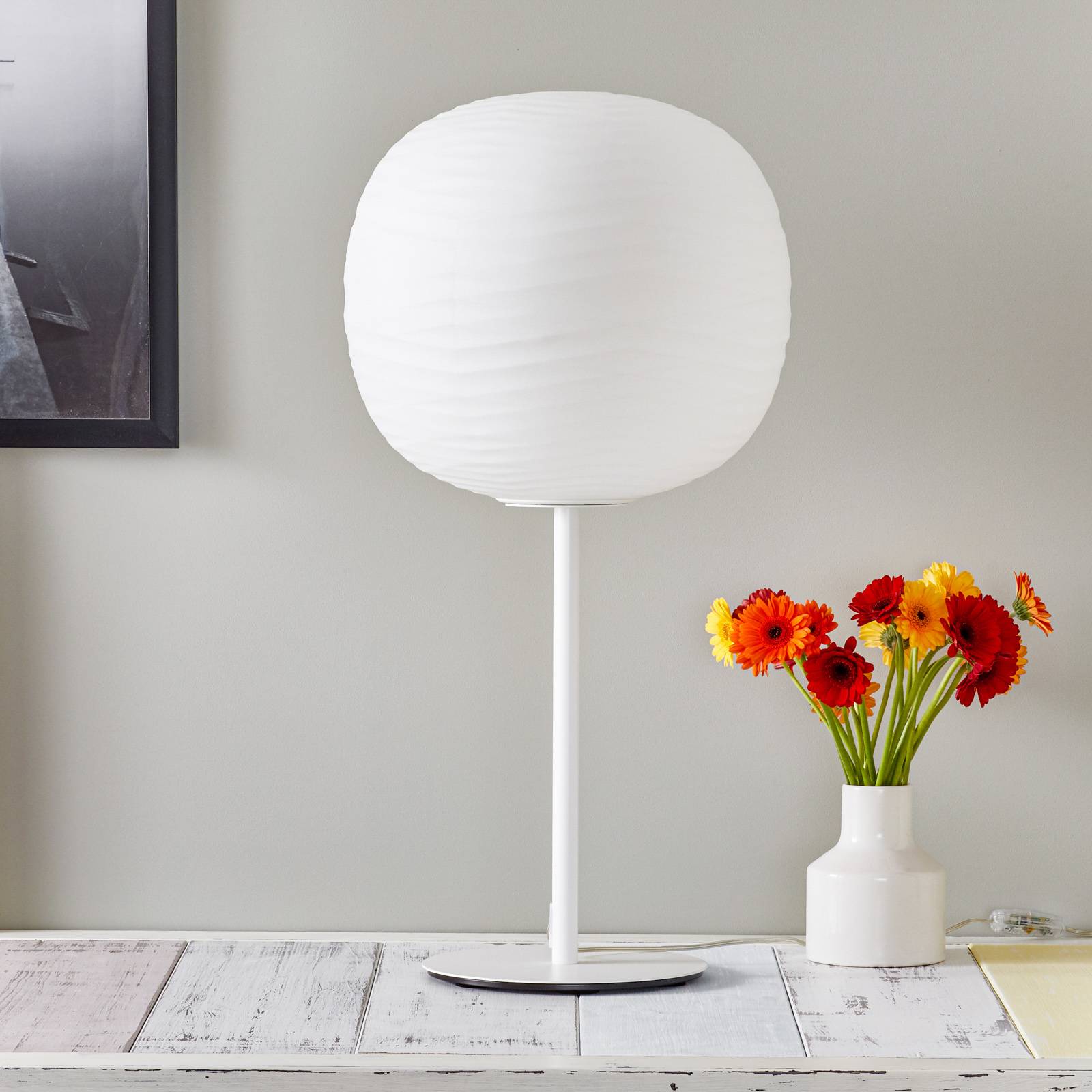 Foscarini Gem tavolo alta Tischleuchte, weiß günstig online kaufen