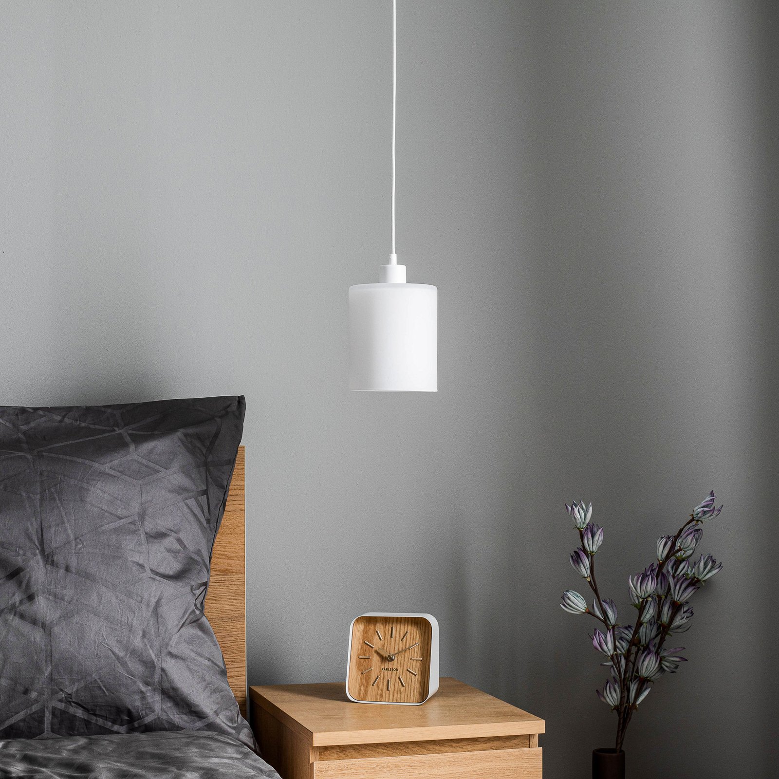 Soda hanging light with white glass shade Ø 15cm