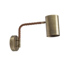 PR Home aplique de pared Nora, metal, latón envejecido, profundidad 38 cm