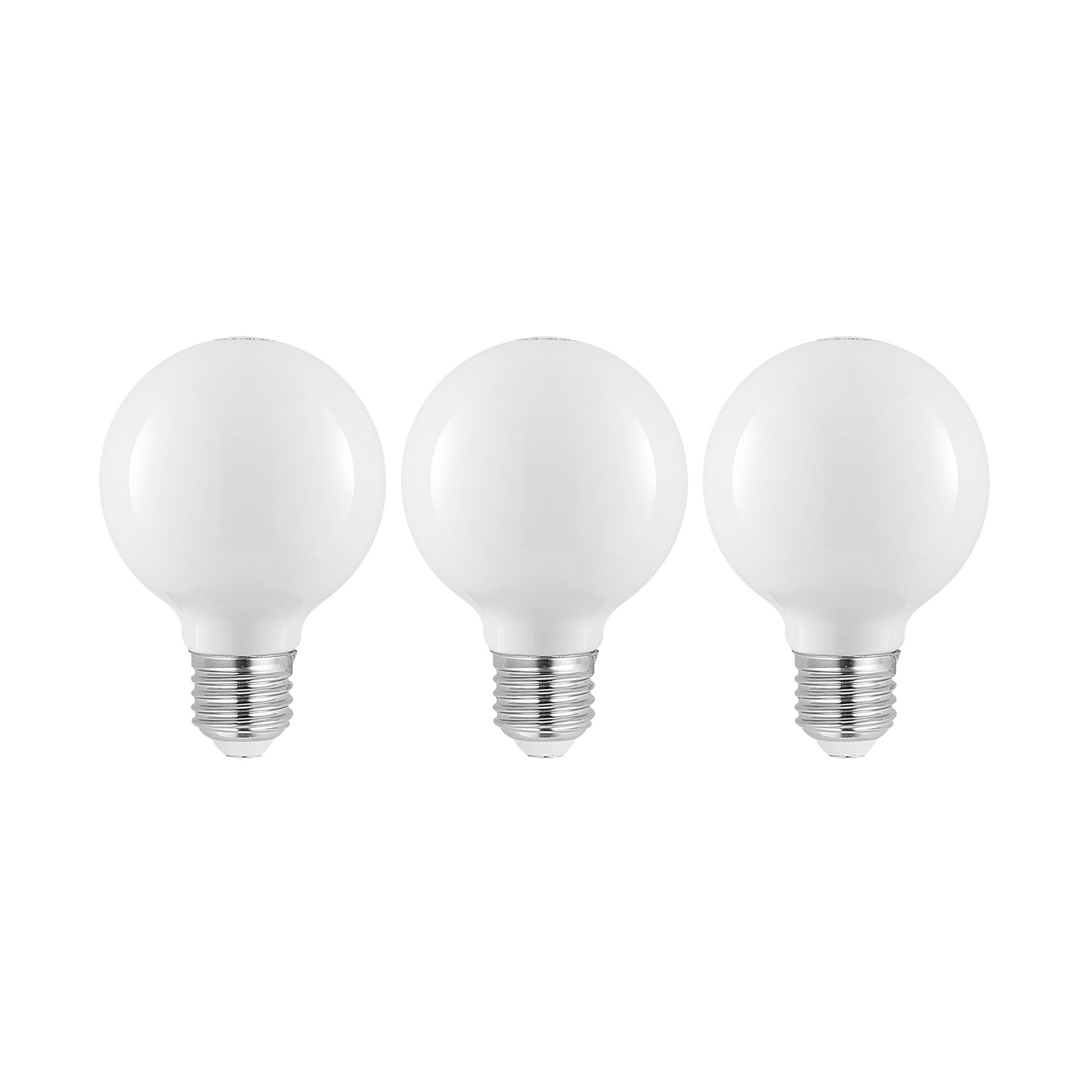 Ampoule LED E27 4W G80 2 700 K opale, 3x