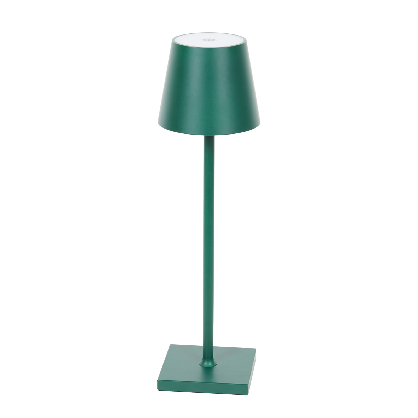 Lindby Janea stolová LED lampa batéria tmavozelená