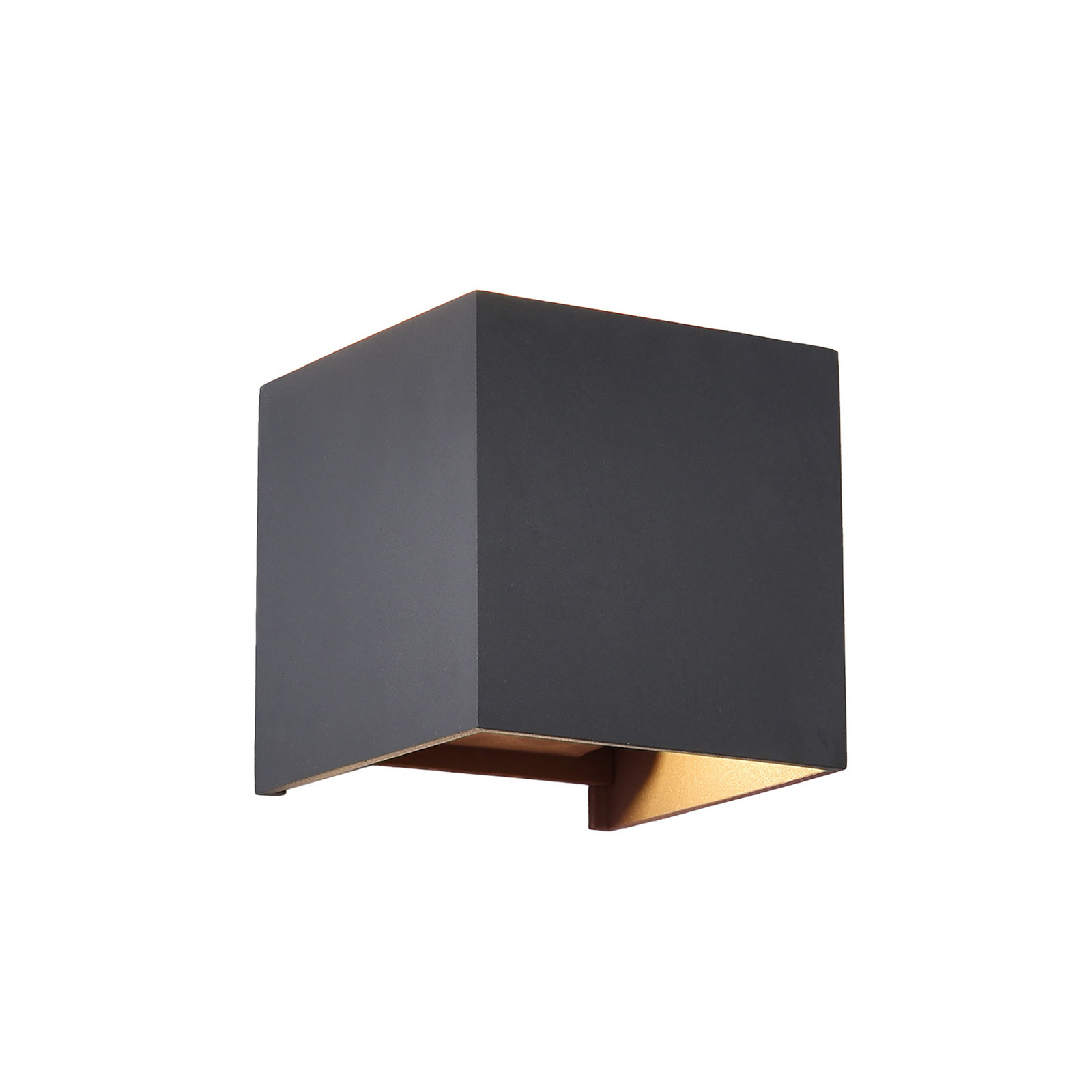 Mantra Iluminación Davos LED vanjska zidna svjetiljka, siva, kvadratna, prigušiva, aluminij - tamno sivo