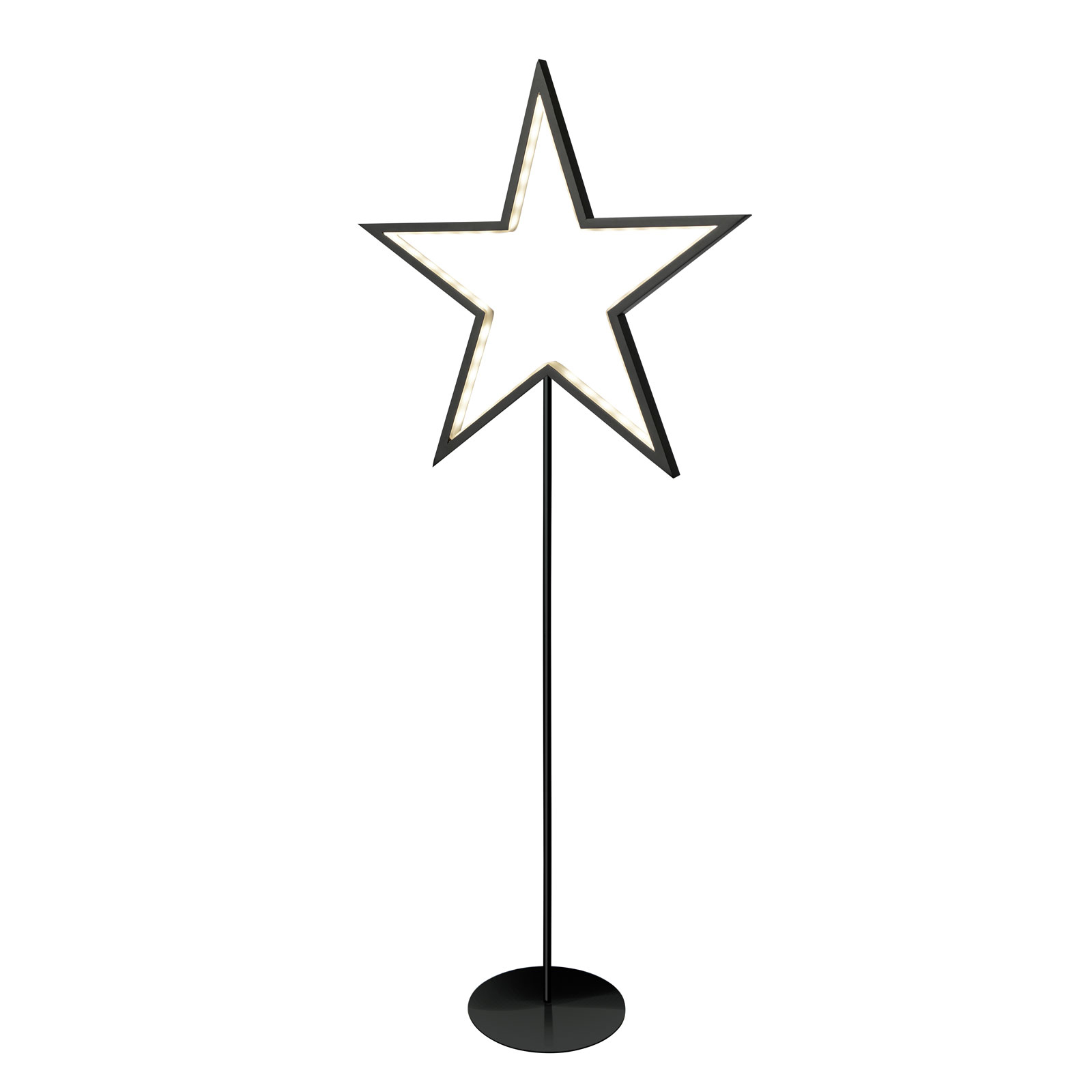 Stern-Dekoleuchte Lucy schwarz, Höhe 100 cm