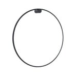 Candeeiro de parede LED Saturno, preto, Ø 80 cm, metal, 4.000 K