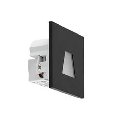 Molto Luce LED süvistatav valgusti Wall 68R IP44 SQ, must, CCT