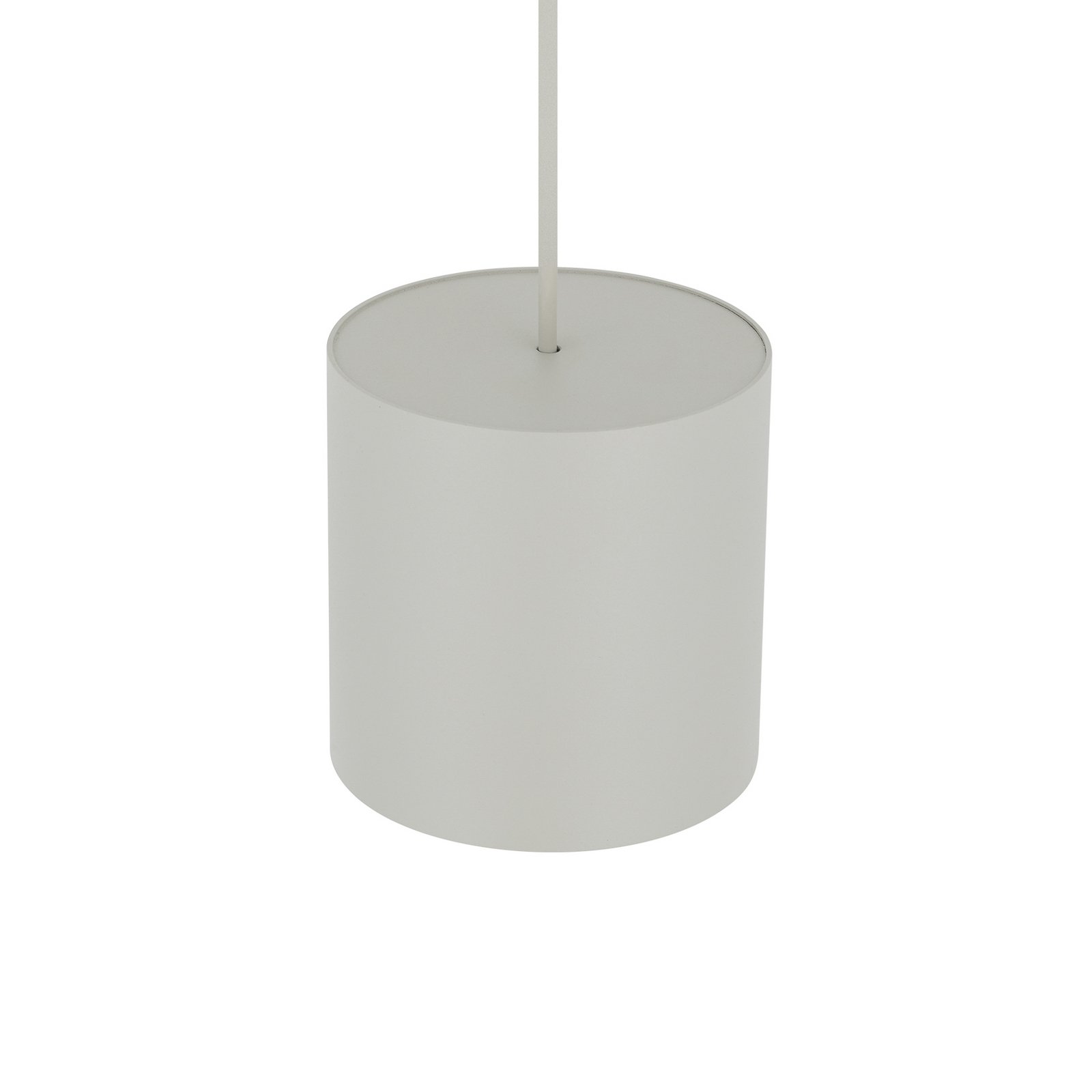 Point Duo pendant light, silk grey, steel, Ø 13 cm, GU10