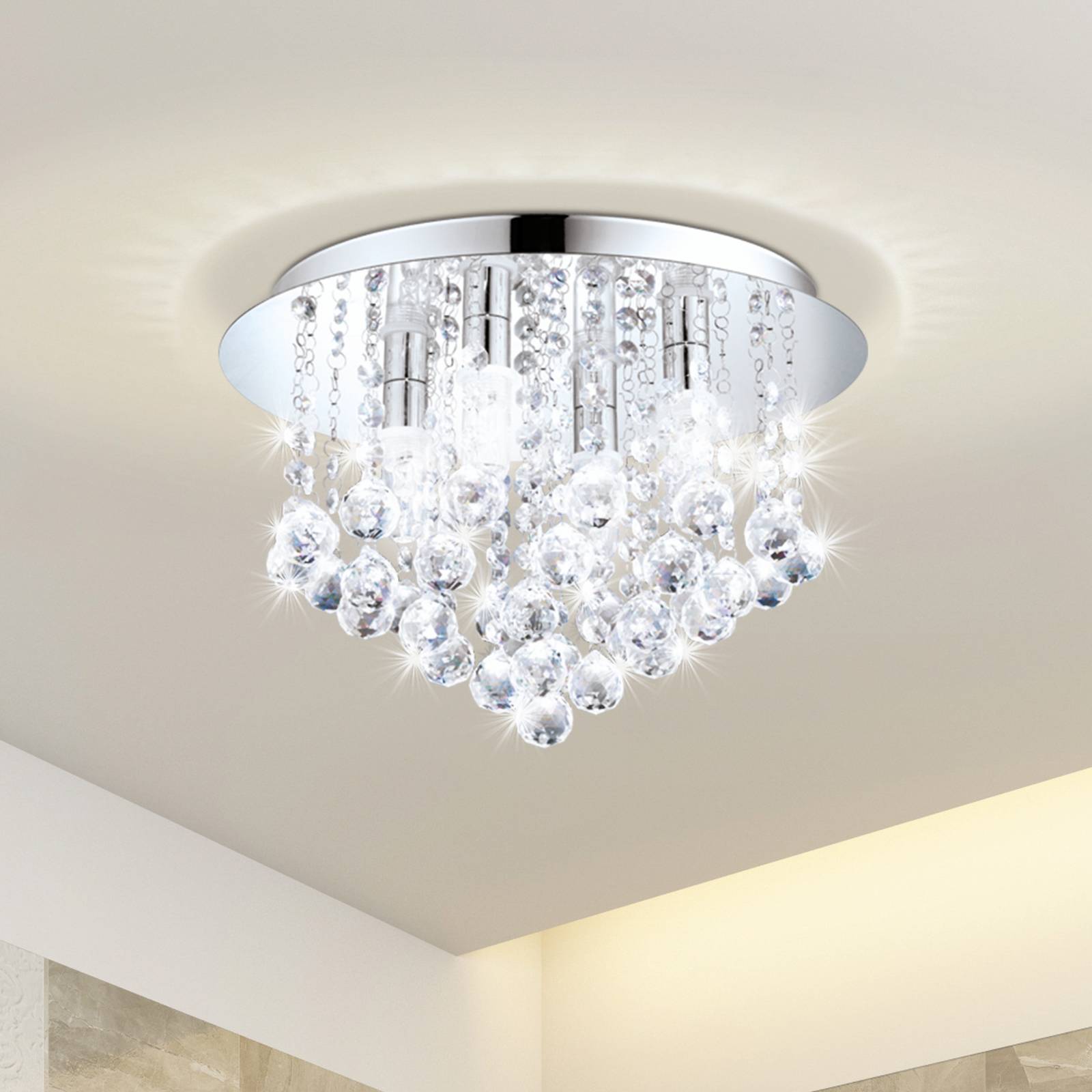 LED-Deckenleuchte Almonte mit Behang, 50cm günstig online kaufen