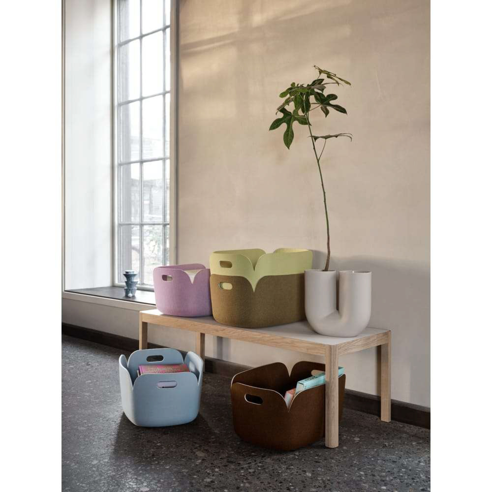 Restore Basket Dusty Green - Muuto