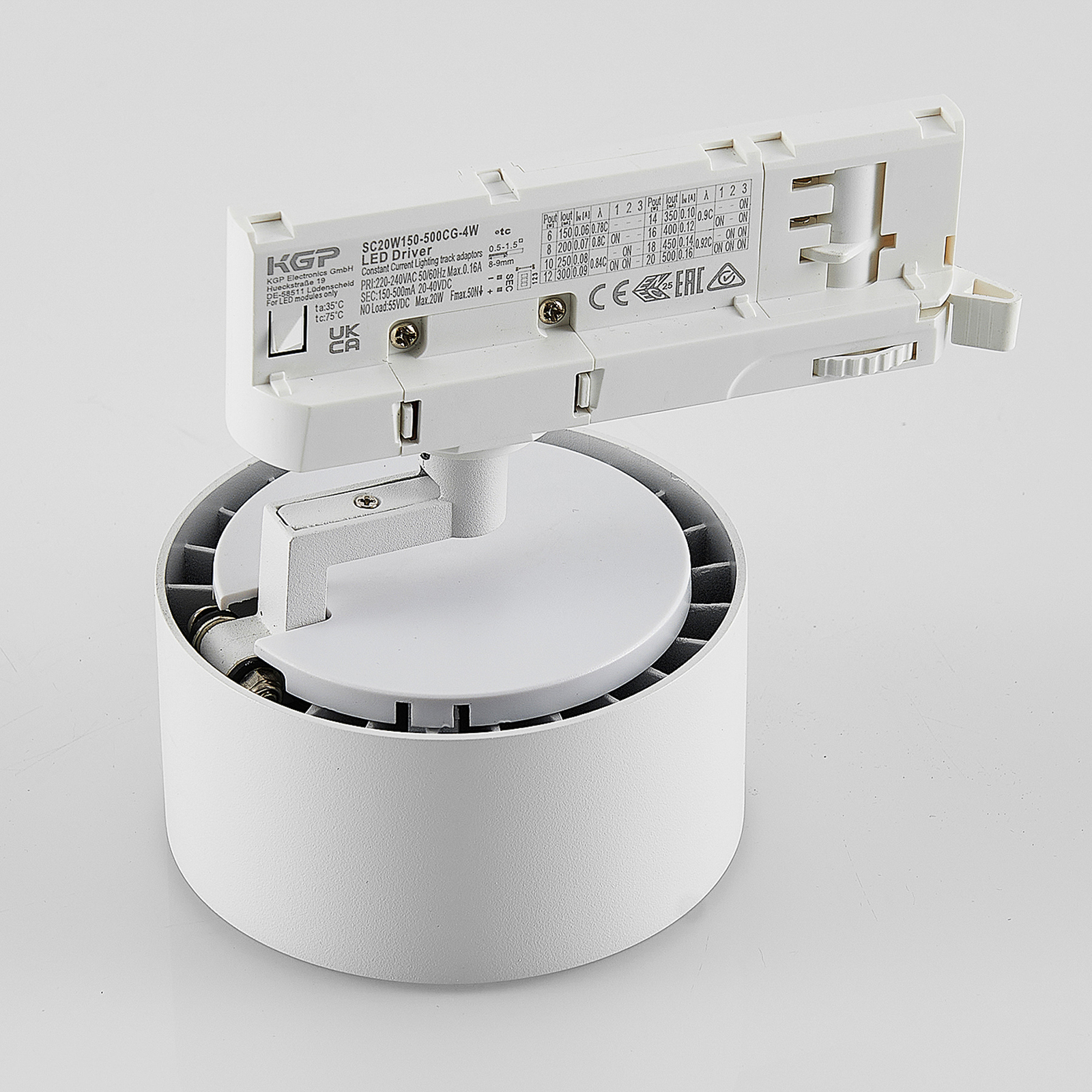 Molto Luce LED 3-fase railspot Magis, wit, 830