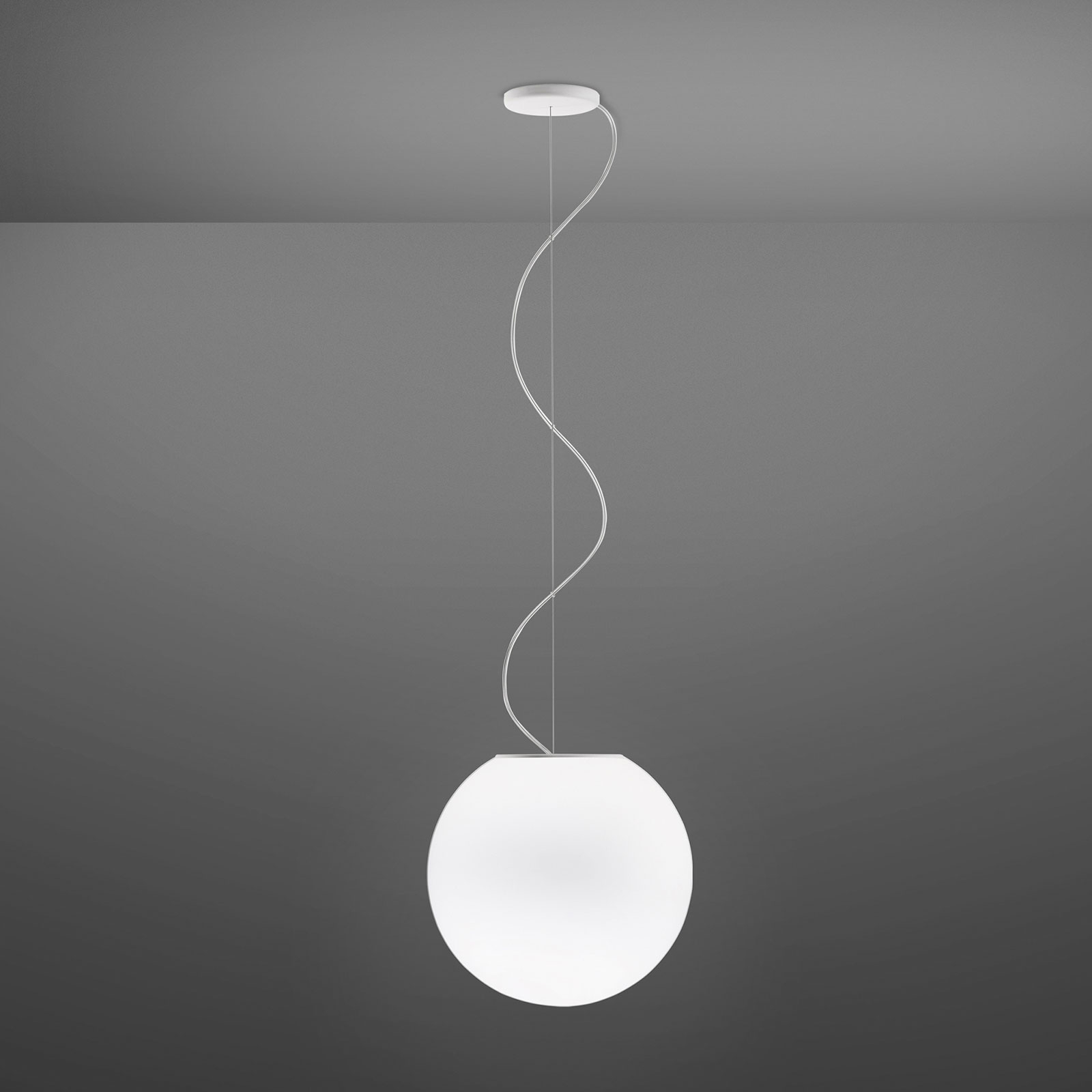 Fabbian Lumi Sfera sklenená závesná lampa, Ø 35 cm