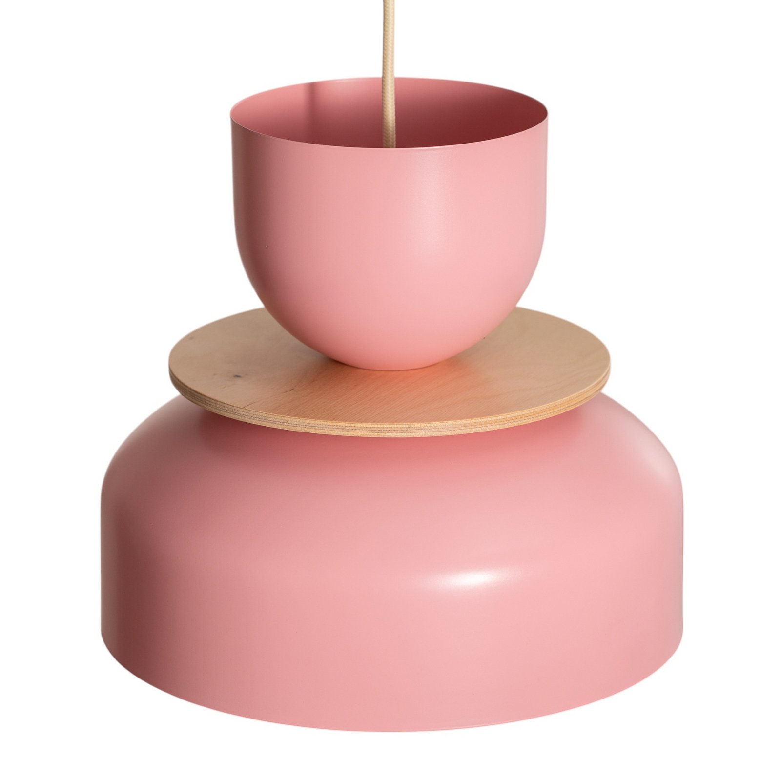 Uto viseća svjetiljka, roza, Ø 30 cm, metalna