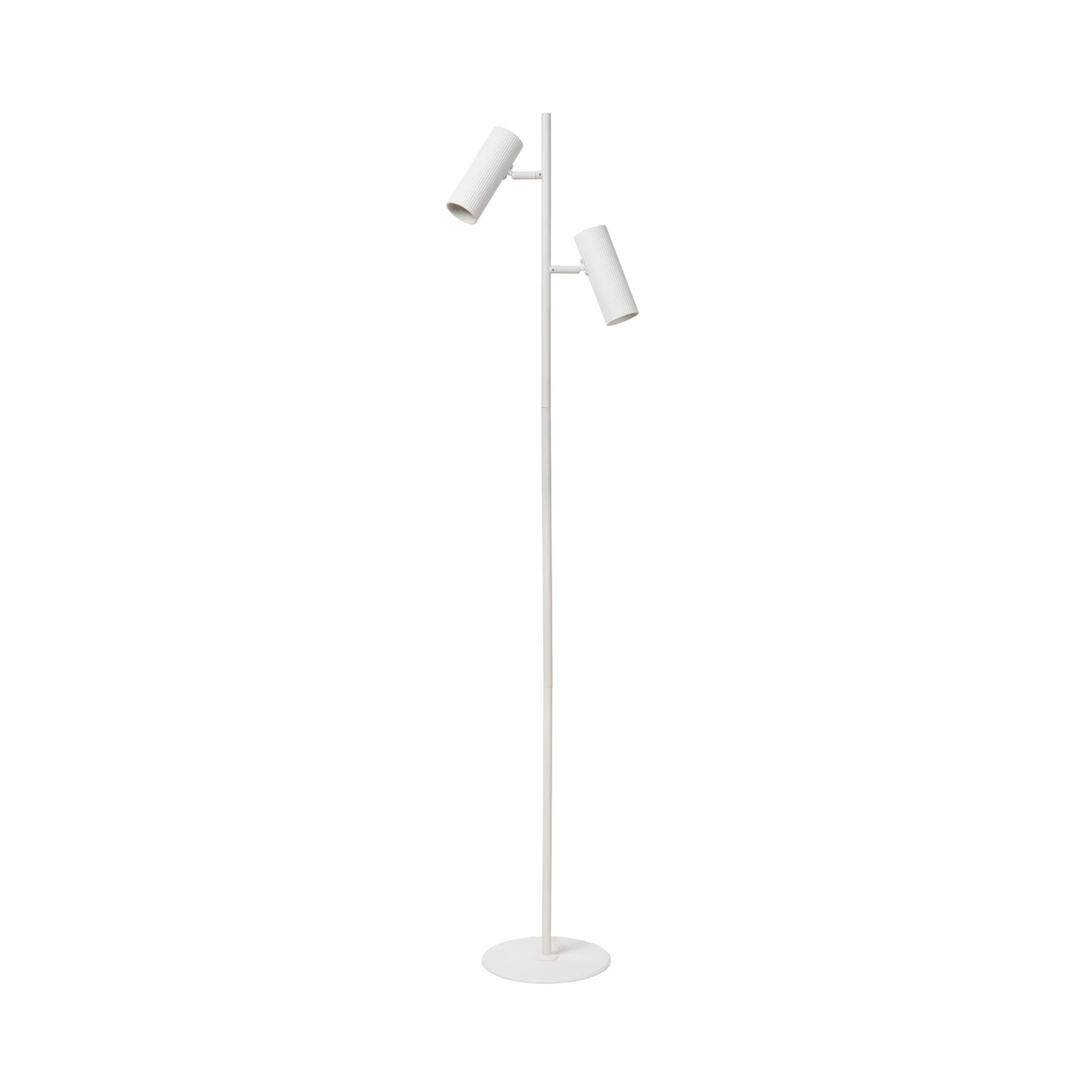 Candeeiro de pé Club, ajustável, branco, metal, 140 cm, GU10