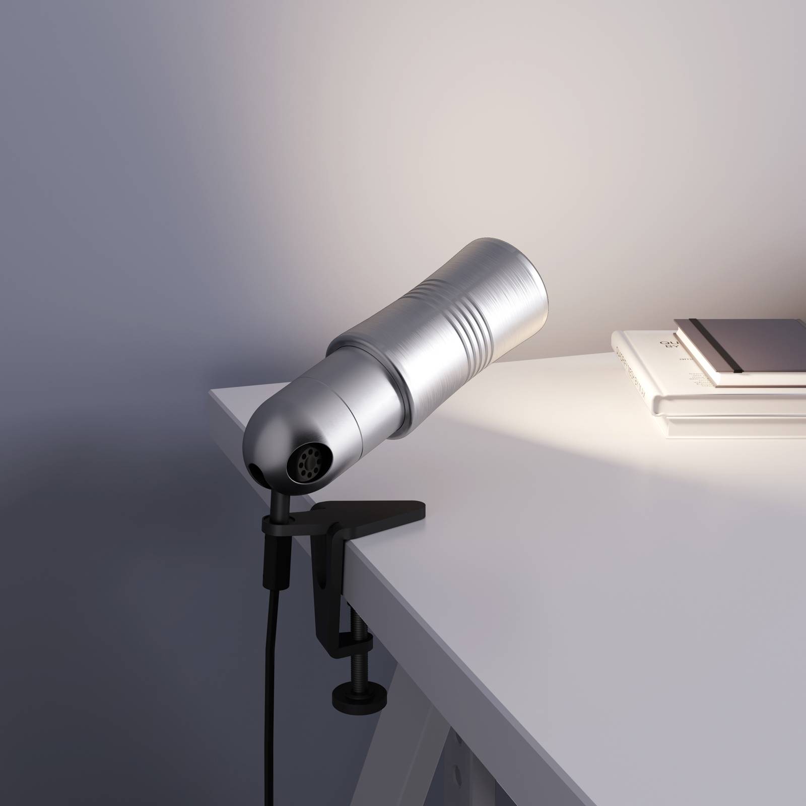 E-shop Neo! Clamp upínacia LED lampa, prírodný hliník