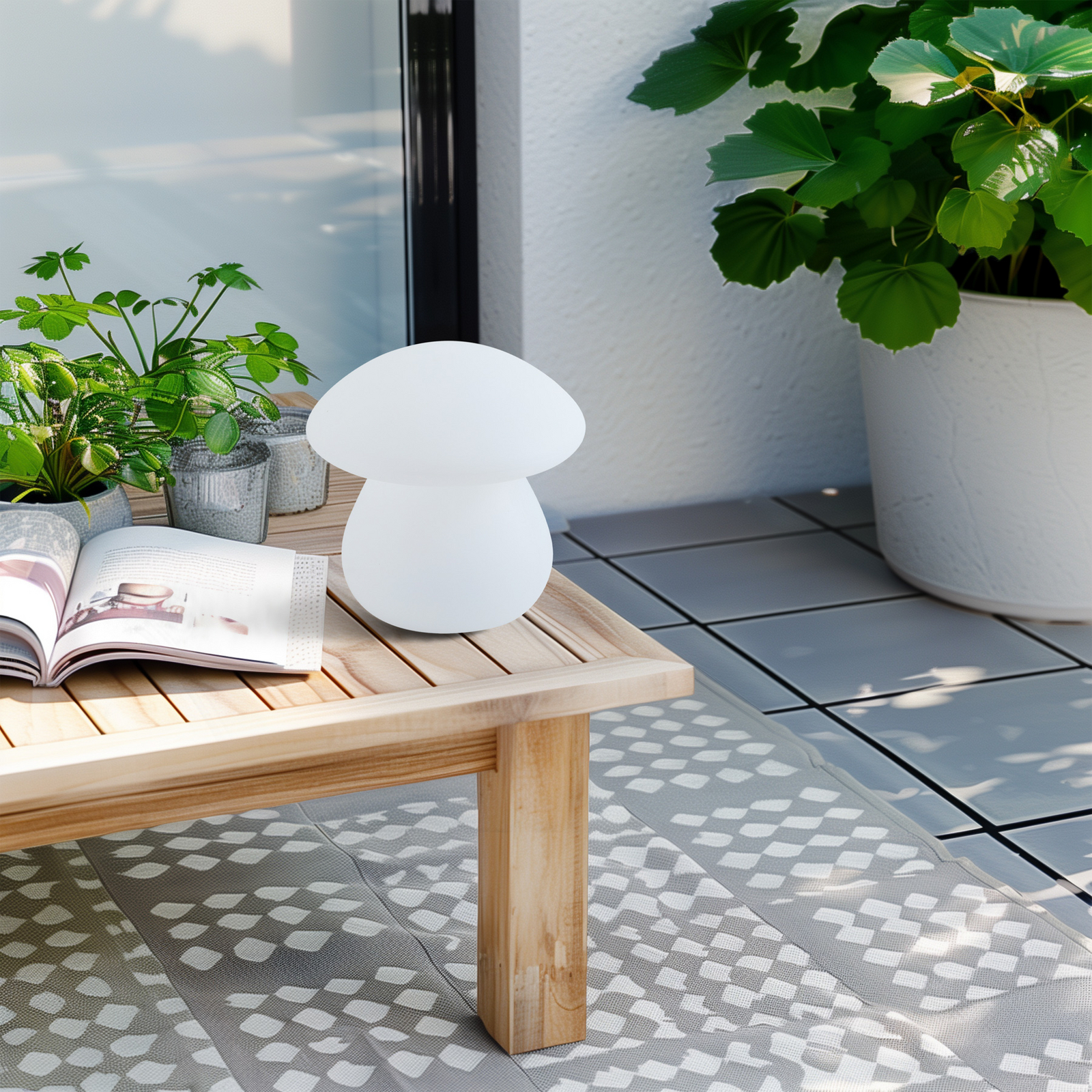 Vernate Portable Buiten Tafellamp RGBW Wit - Lindby