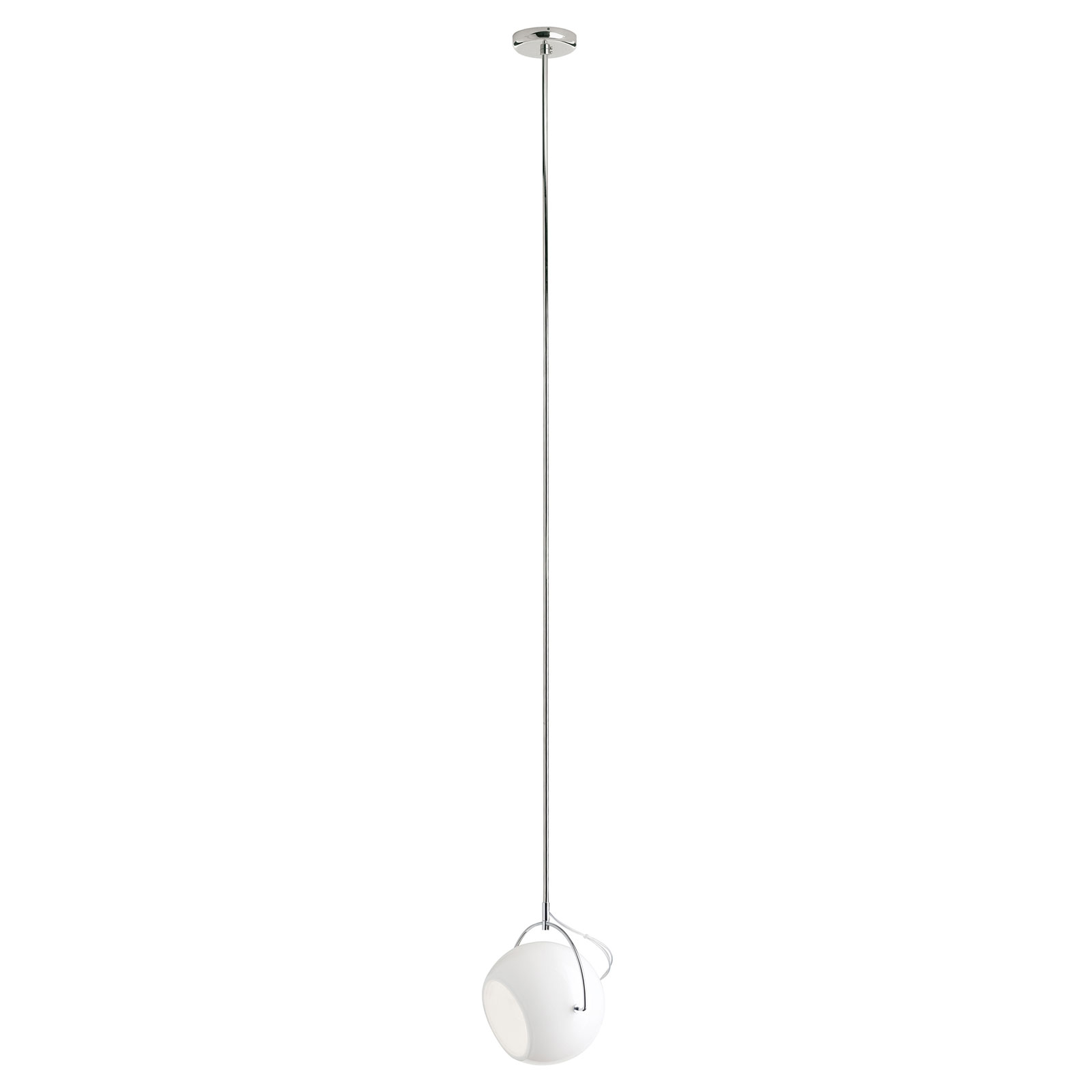 Fabbian White üveg függő lámpa, Ø 14 cm