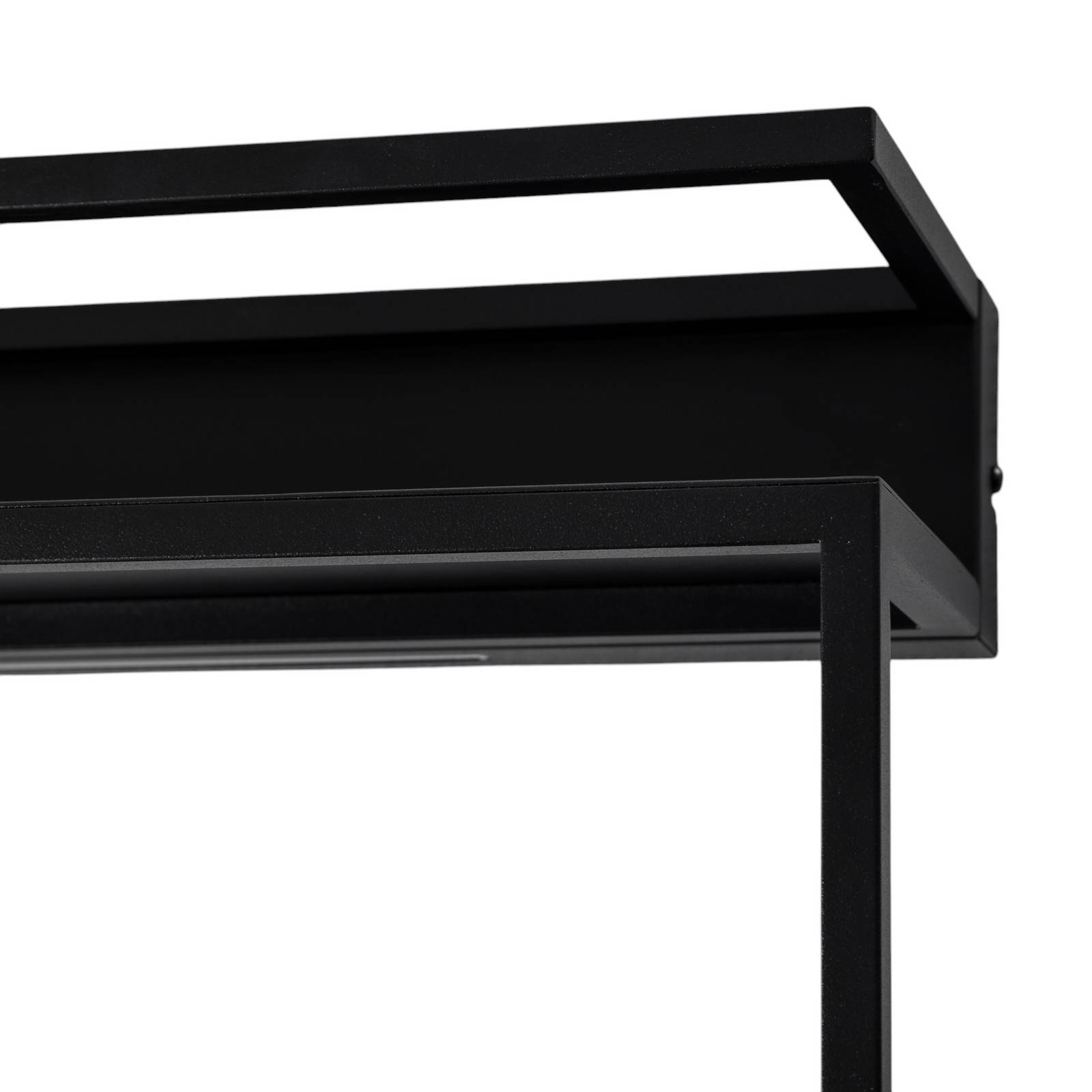Kinkiet półkowy, czarny, stalowy, 60 cm długości, 1 x LED