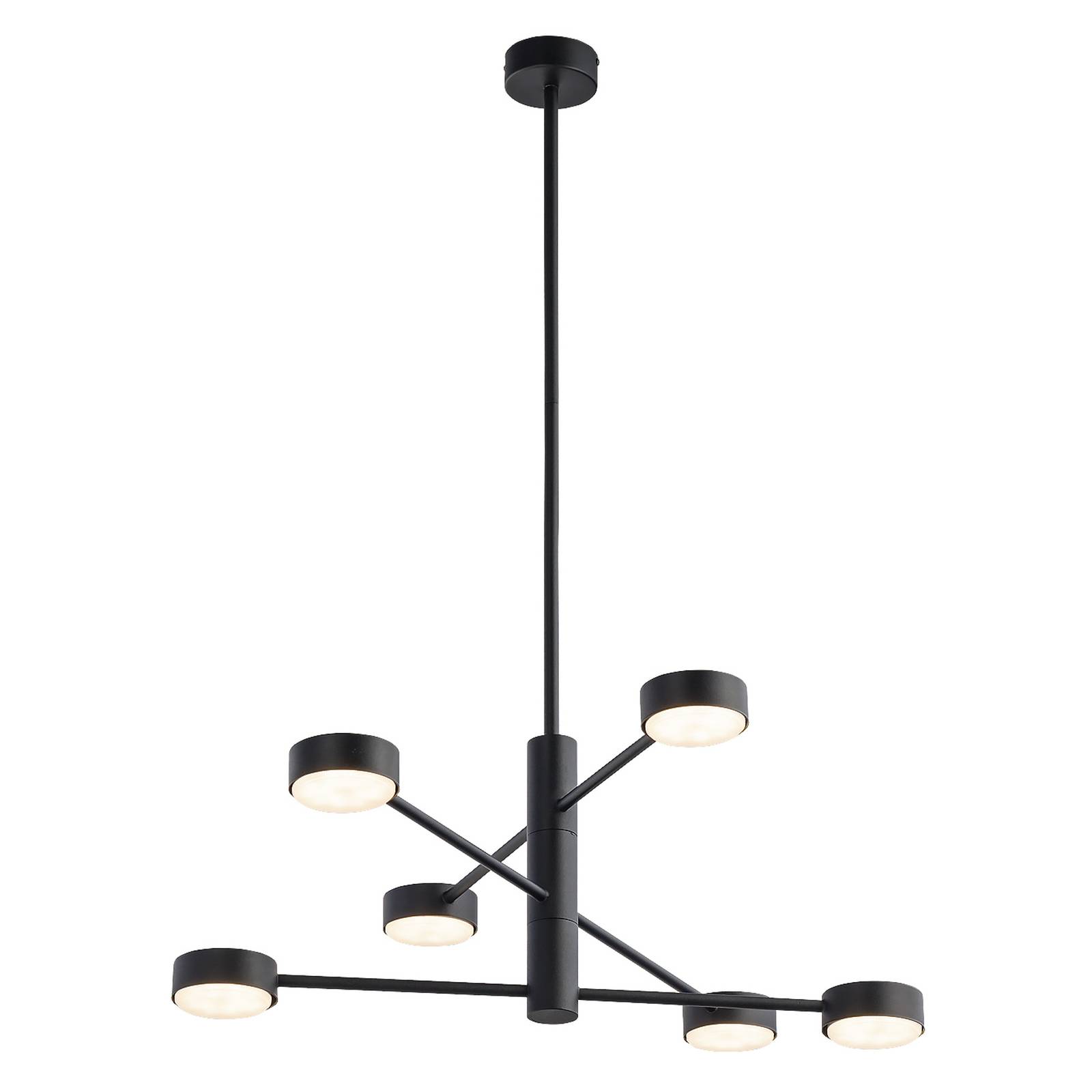 Taklampa Orbit VI, svart, 6 lampor