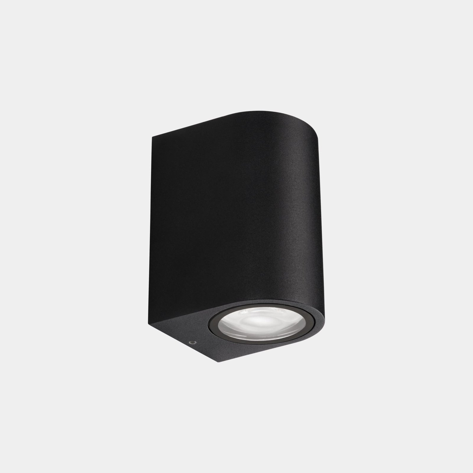 LED-utomhusvägglampa Bob Single, svart, bredd 7 cm, aluminium