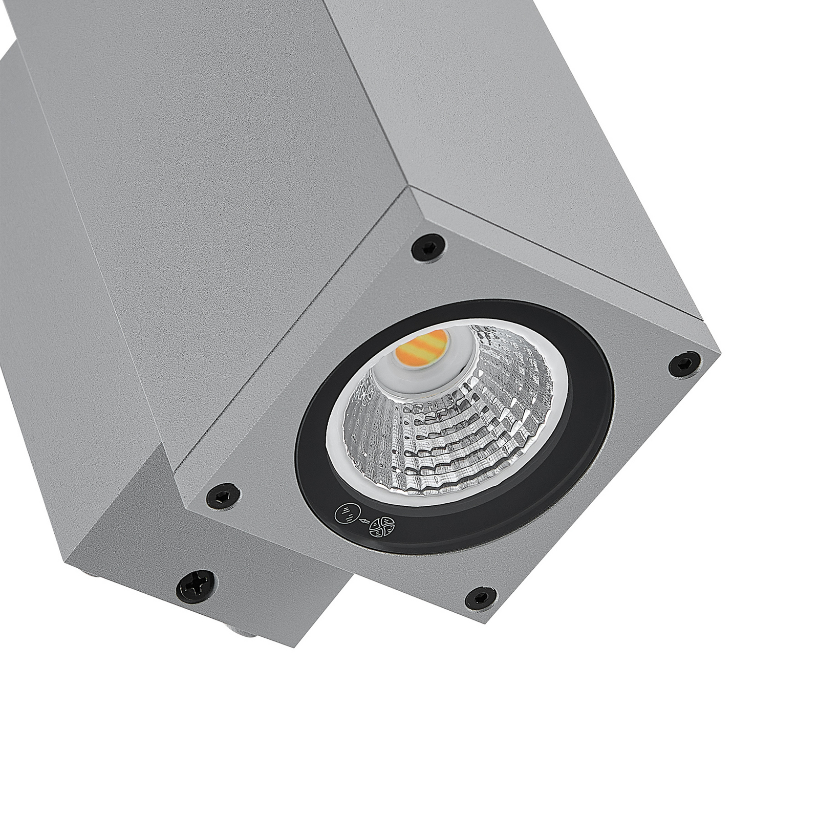 LED-Außenwandlampe ShoreLine Pro Square up/down, hellgrau