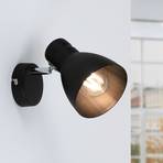 Paulmann Davy wall light, black, one-bulb