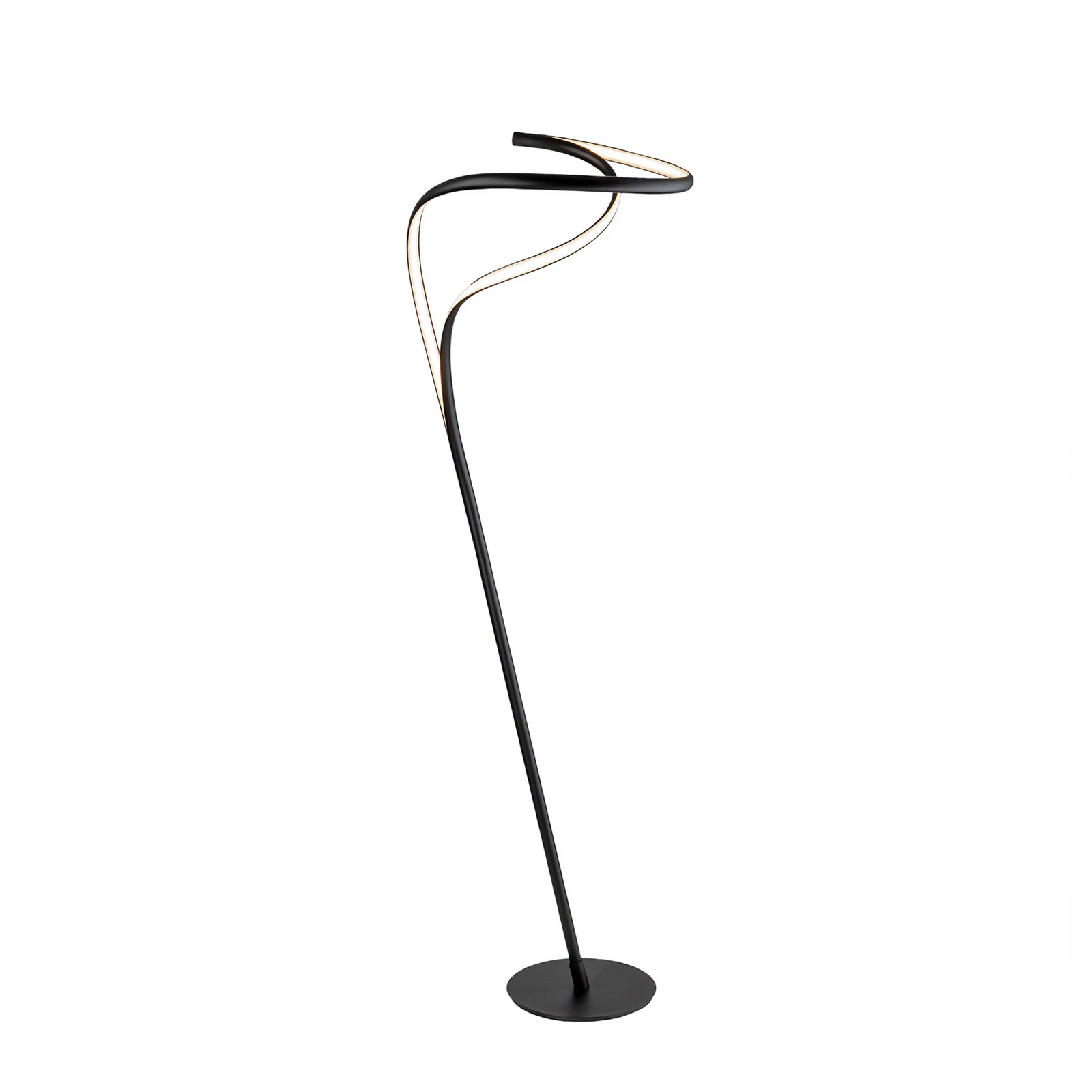 LED-Stehleuchte Danza, Dimmer, schwarz matt, Metall, Alu