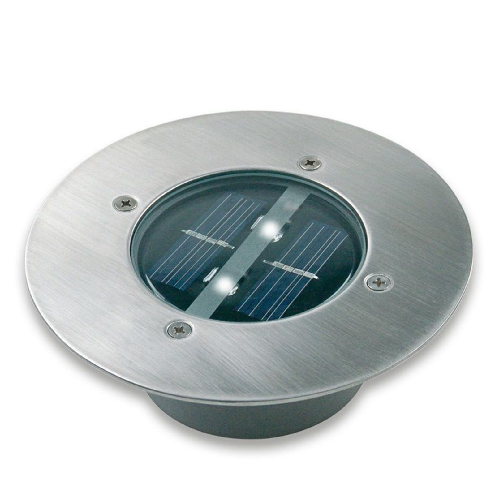 Lugo round solar LED recessed floor light - IP44