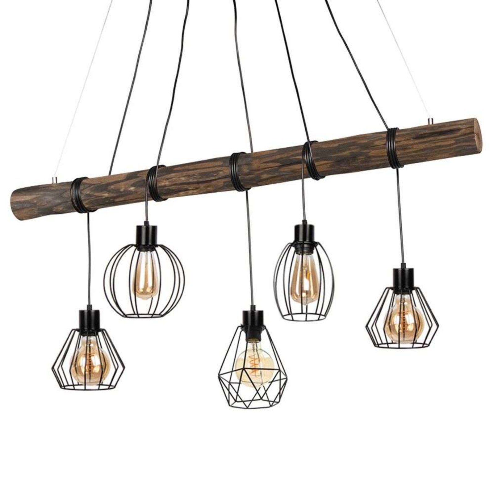 Various 5 Taklampa Dark Pine Wood - Envostar