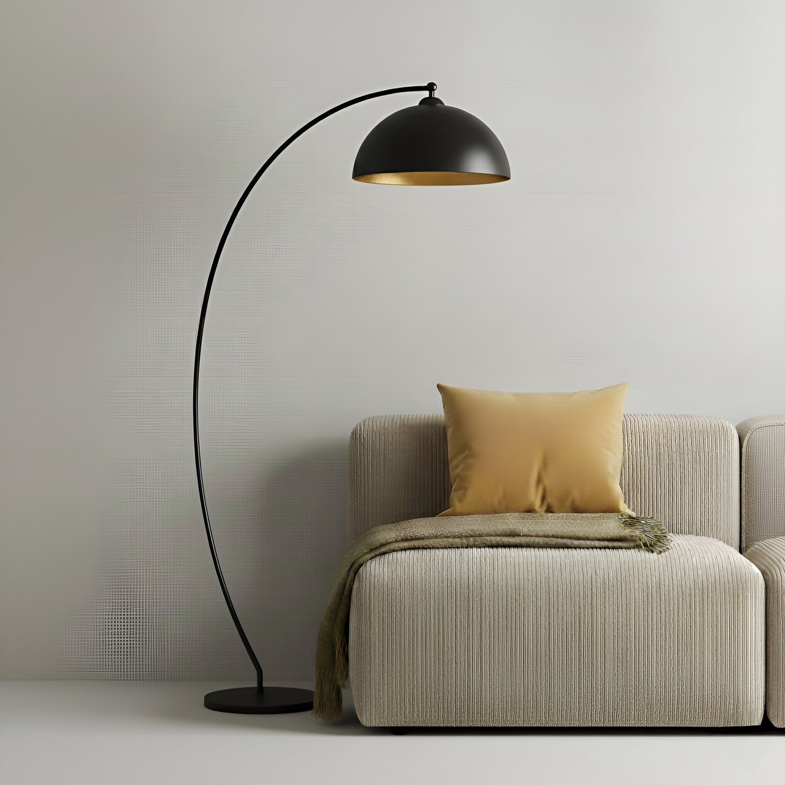 Jonera Vloerlamp Black/Gold - Lindby