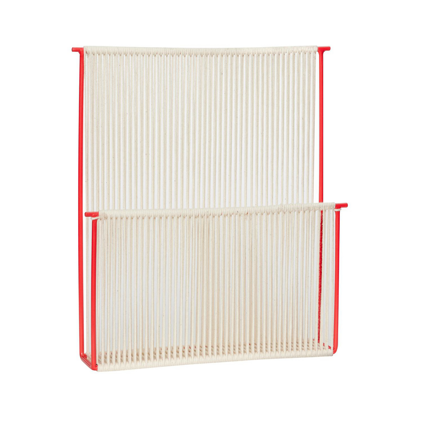 String Wall Magazine Holder Crvena/Bijela - Hübsch