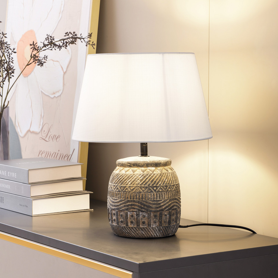 Lindby Aelith Bordslampa Ø30, grå från Lindby