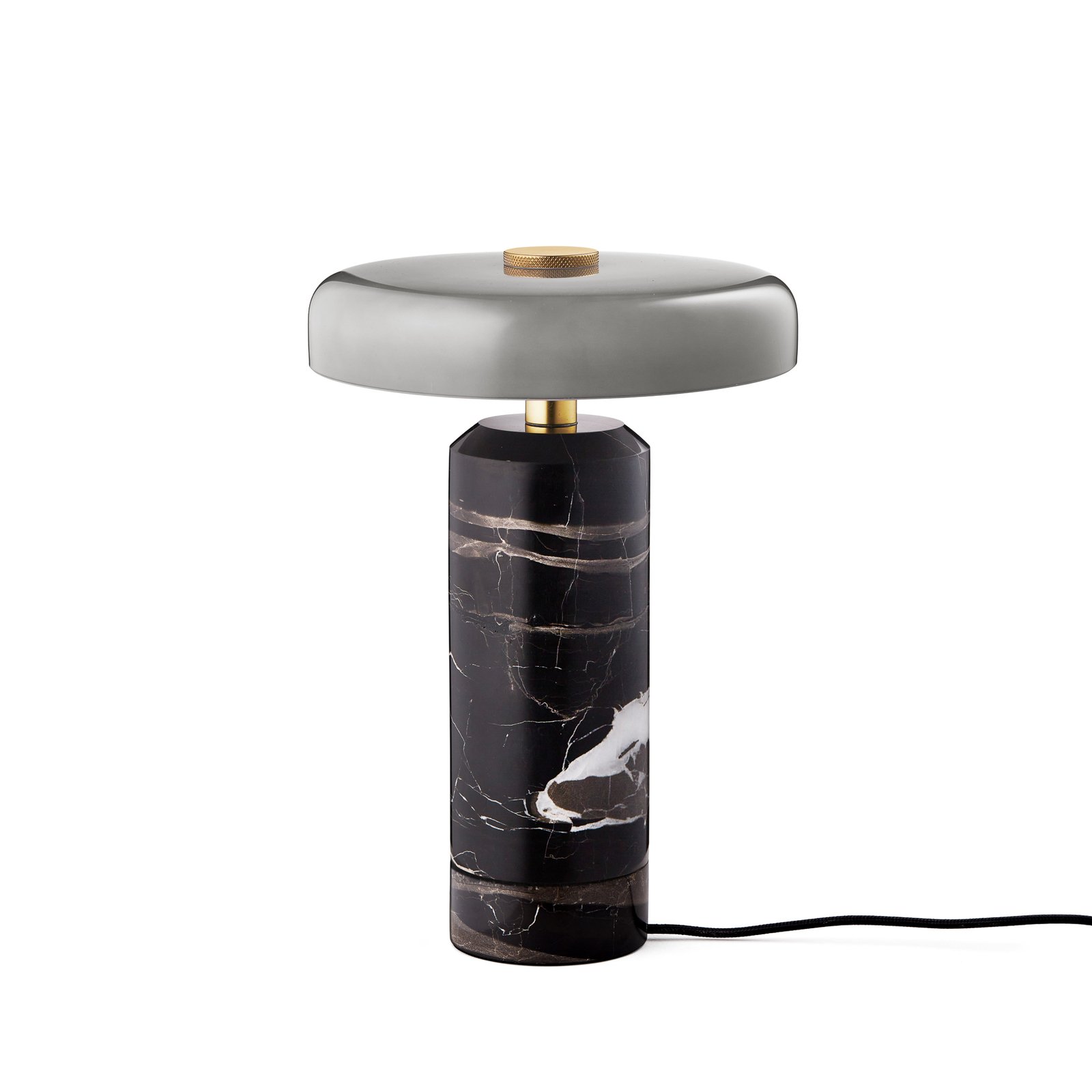 Trip LED rechargeable table lamp, grey / grey, marble, glass, IP44