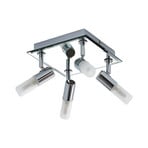 Zela 4 Ceiling Lamp Chrome/White - Lindby