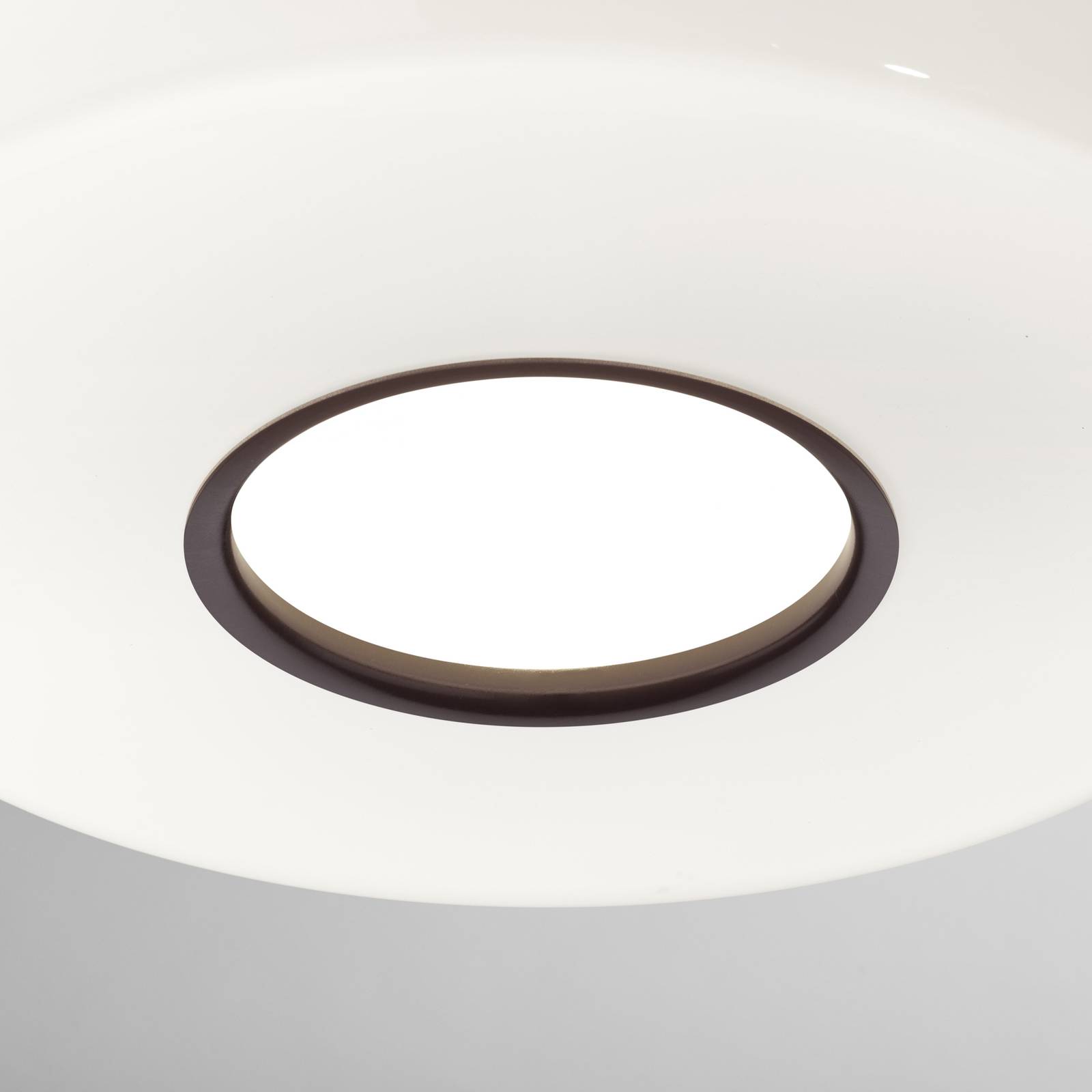 Lampa wisząca FLOS Bellhop Glass S2, czekoladowy brąz, Ø 45 cm