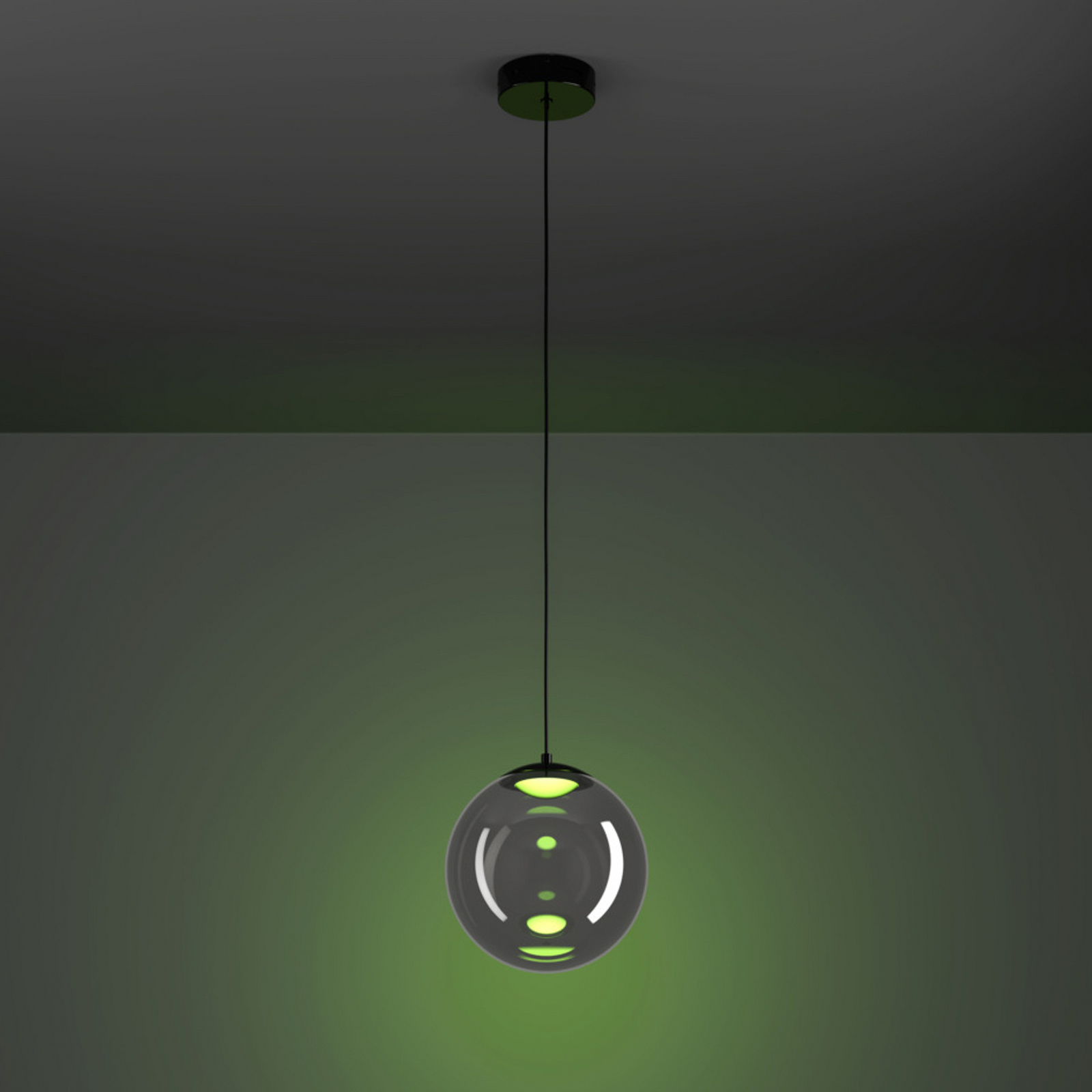 Stars of Light LED hanglamp ANORIAS, zwart, Ø 25 cm, CCT
